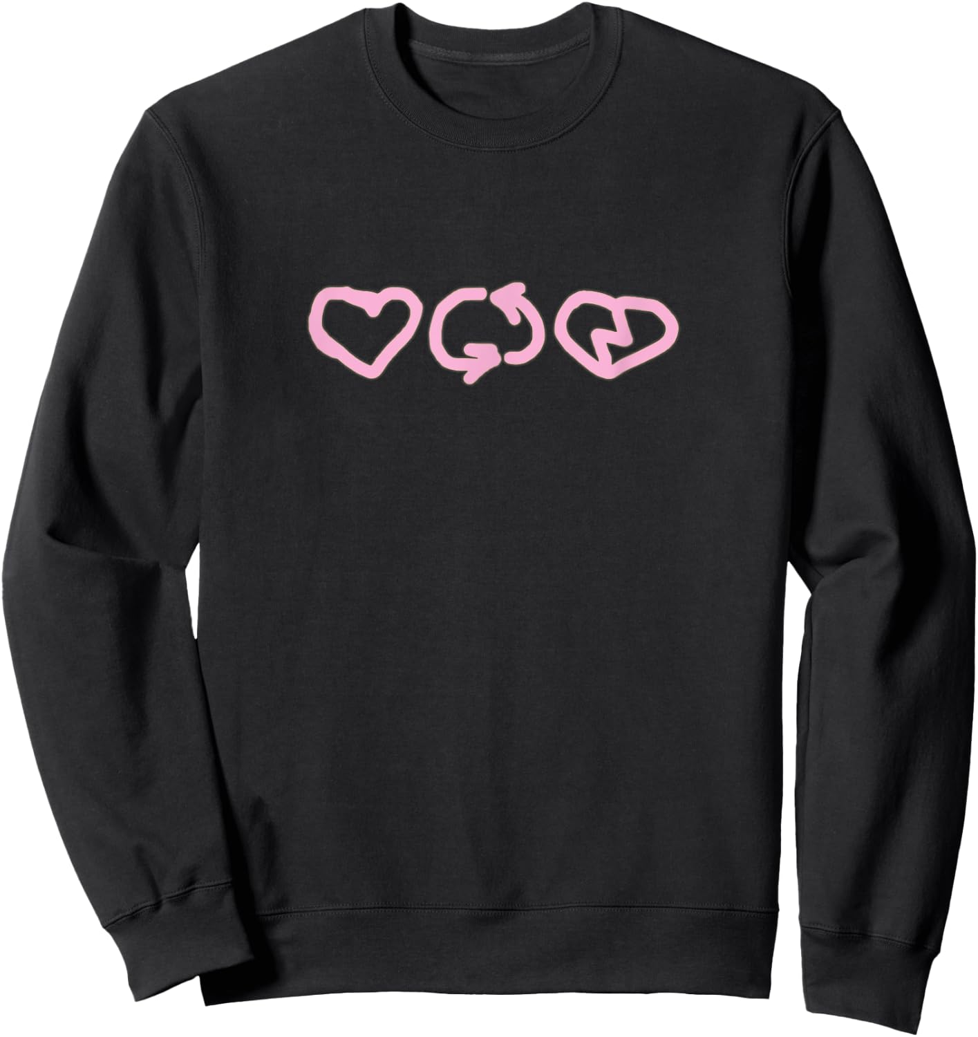Destiny Rogers - Love Cycle - Bubble Gum Pink Sweatshirt - Sweatshirt | Black