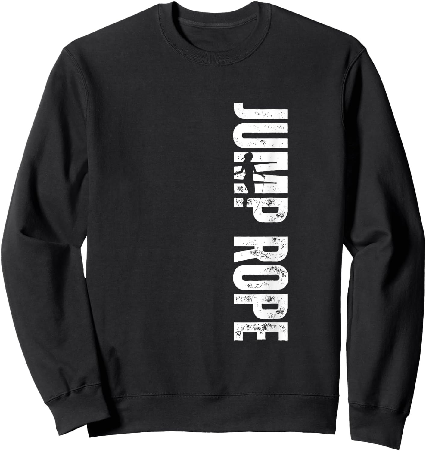 Jump Rope Vintage Distressed Jumping Rope Sweatshirt - Sweatshirt | Black