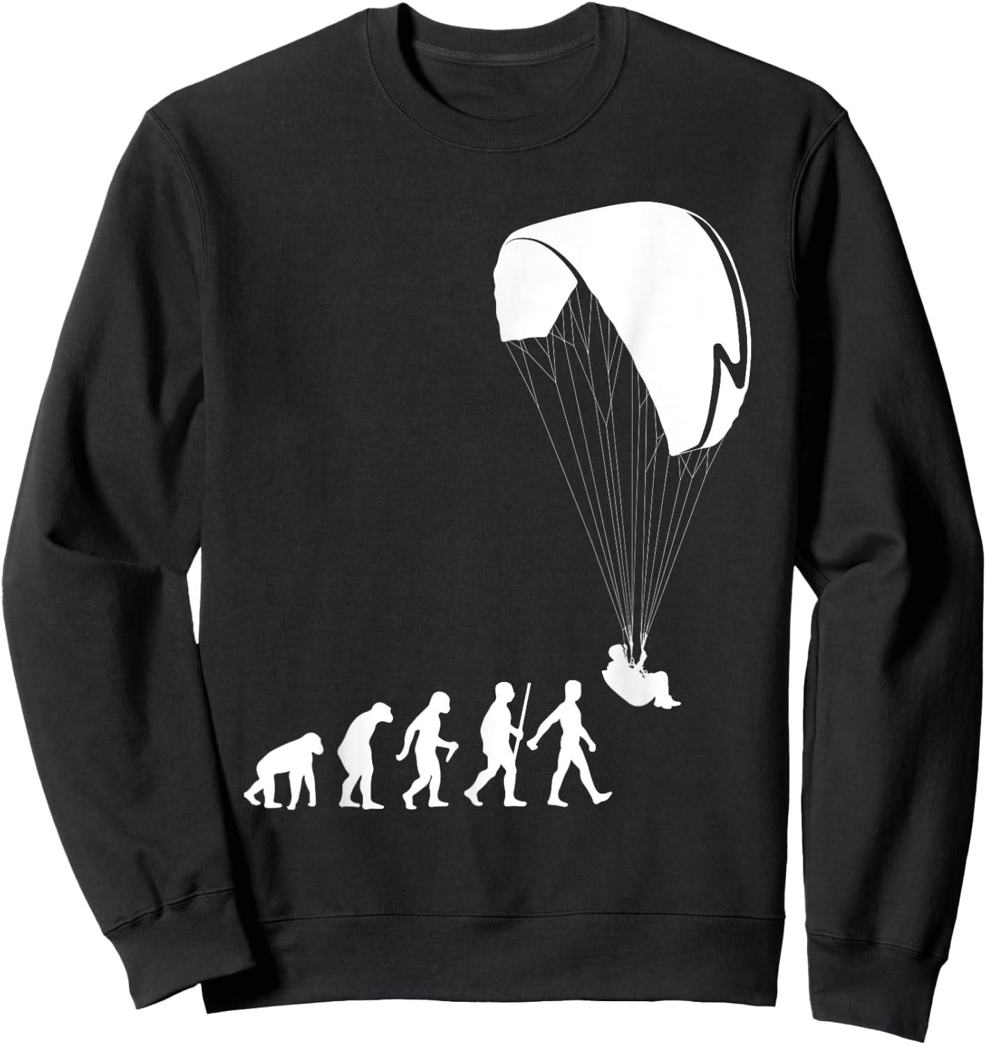Cool Paragliding Design Women Paramotor Paraglider Sweatshirt - Sweatshirt | Black
