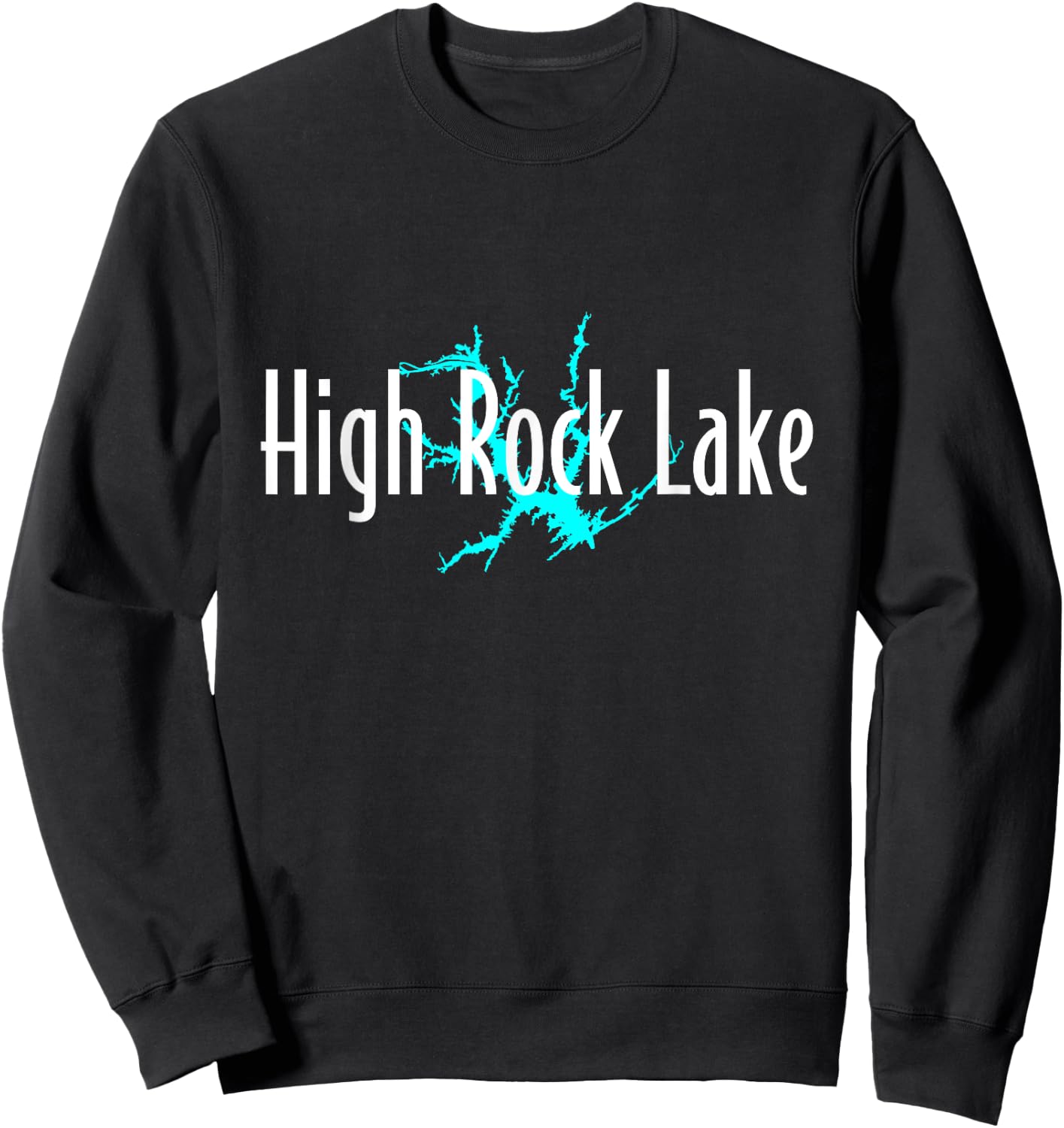 Minimalist High Rock Lake - North Carolina Sweatshirt - Sweatshirt | Black