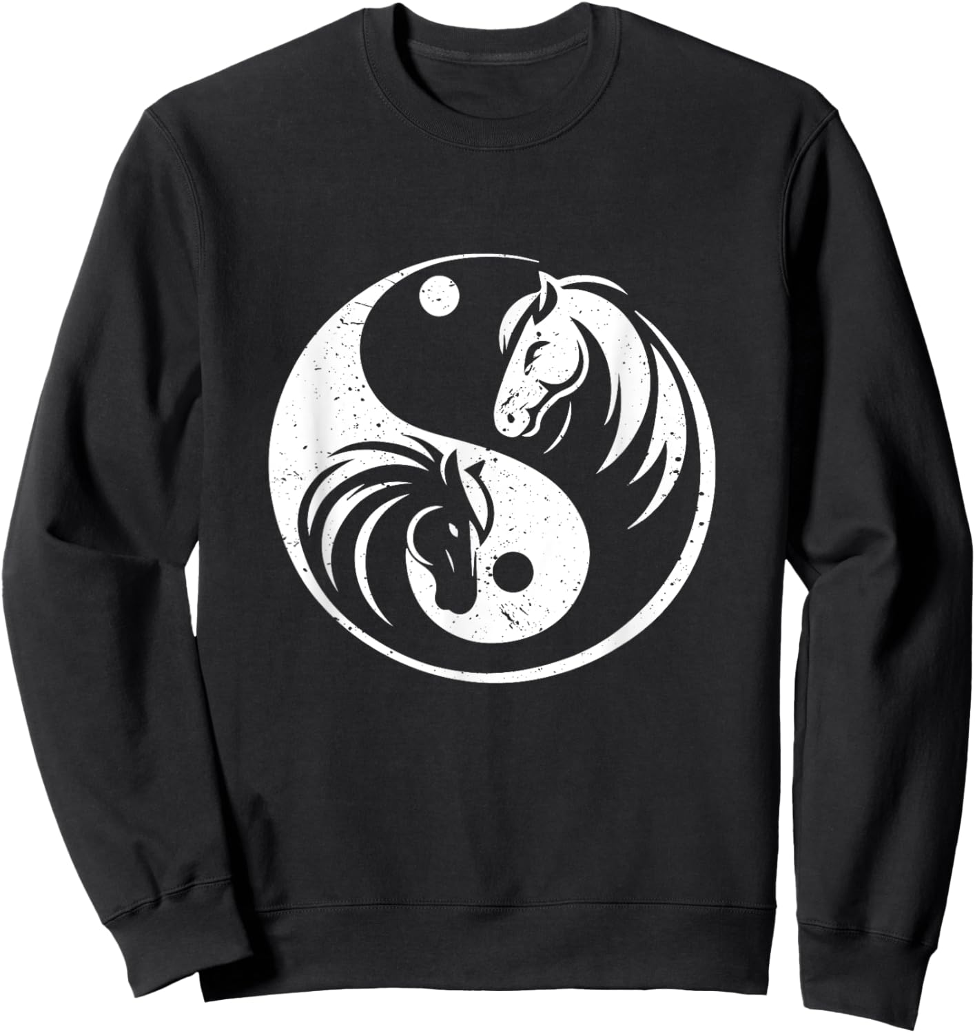 Yin And Yang Horse For Every Horseman And Rider Horse Lover Sweatshirt - Sweatshirt | Black