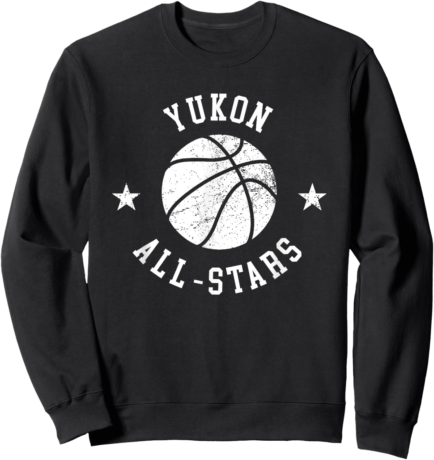 Yukon Vintage All-Stars Retro 80s Basketball Sweatshirt - Sweatshirt | Black