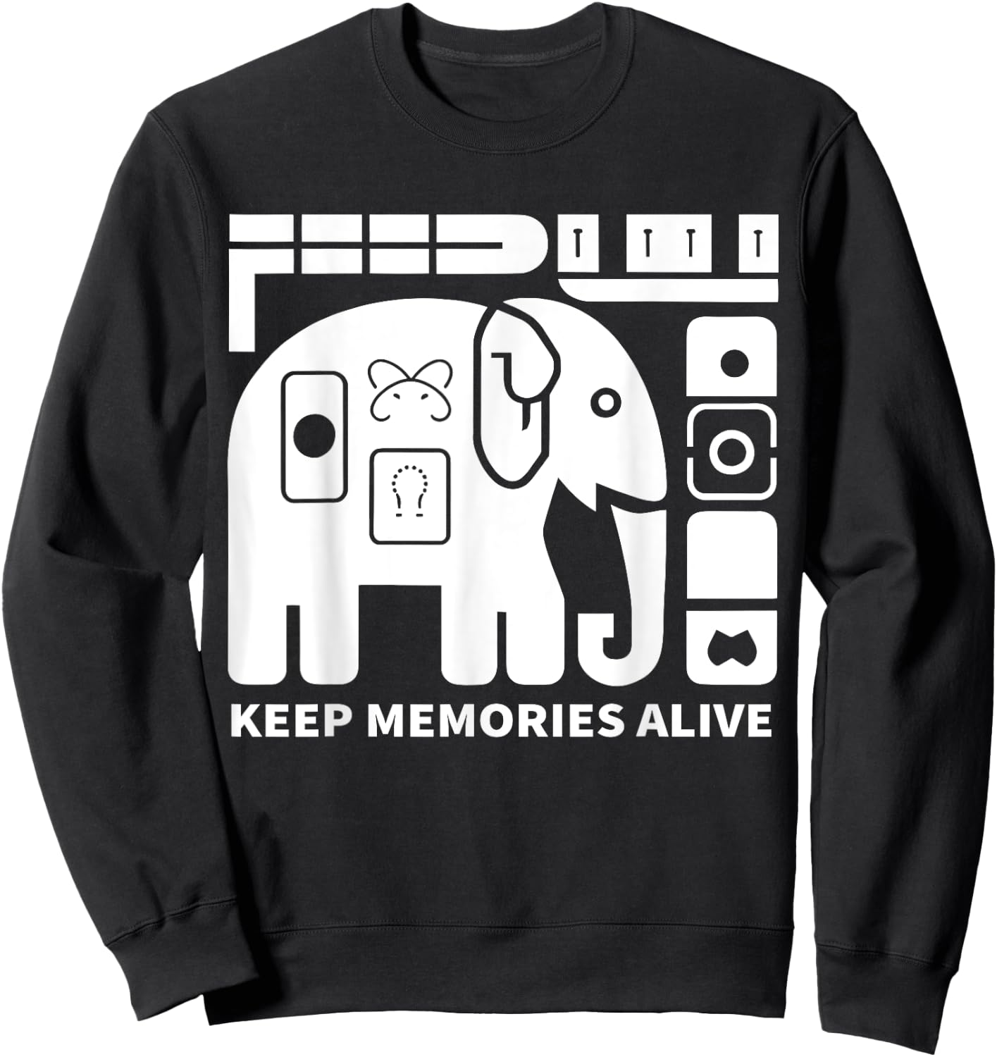Keep Memories Alive Elephant Alzheimer's Awareness Purple Sweatshirt - Sweatshirt | Black