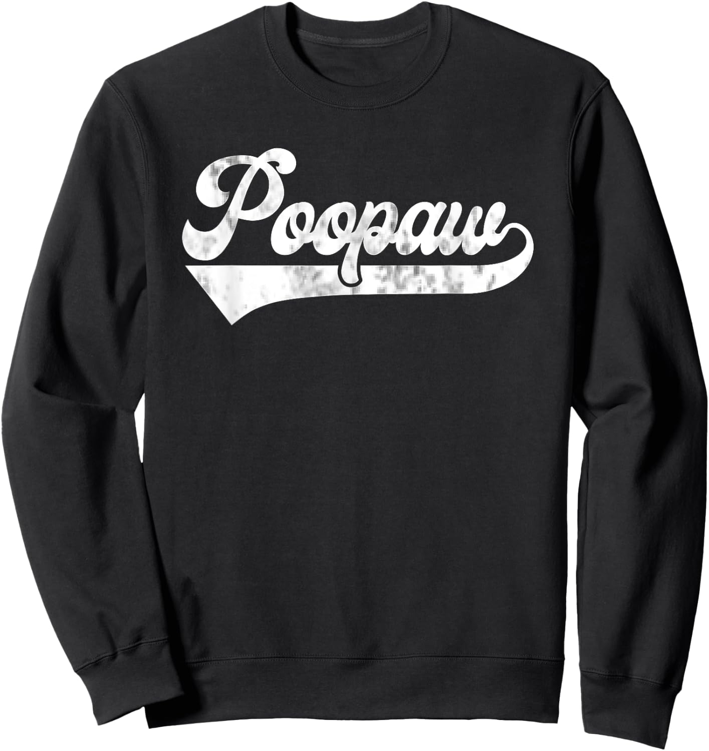 Poopaw Vintage Retro Father's Day for Papa Grandpa Sweatshirt - Sweatshirt | Black