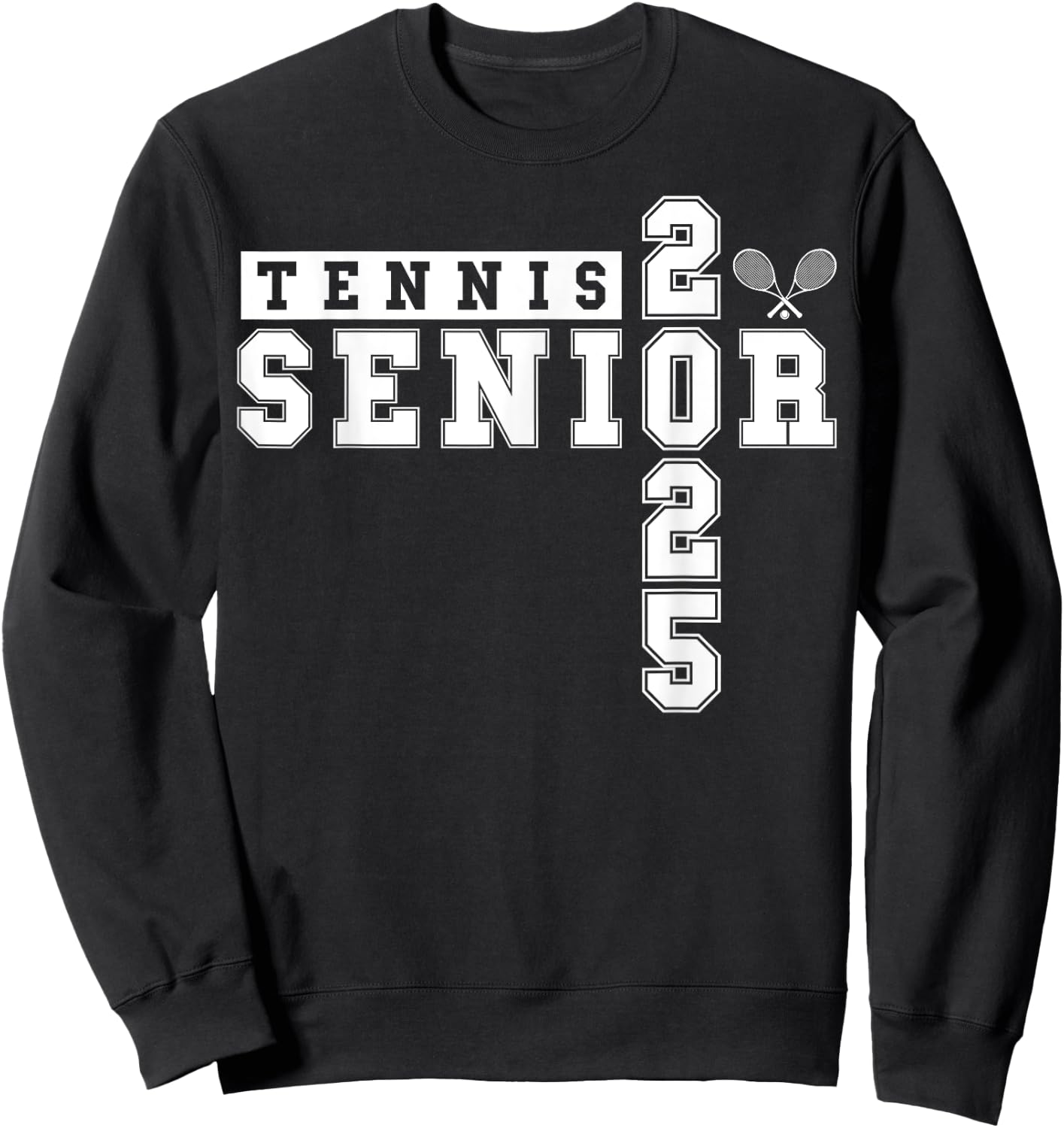 Tennis Senior Night Tennis Senior 2025 Graduation 3 Sweatshirt - Sweatshirt | Black