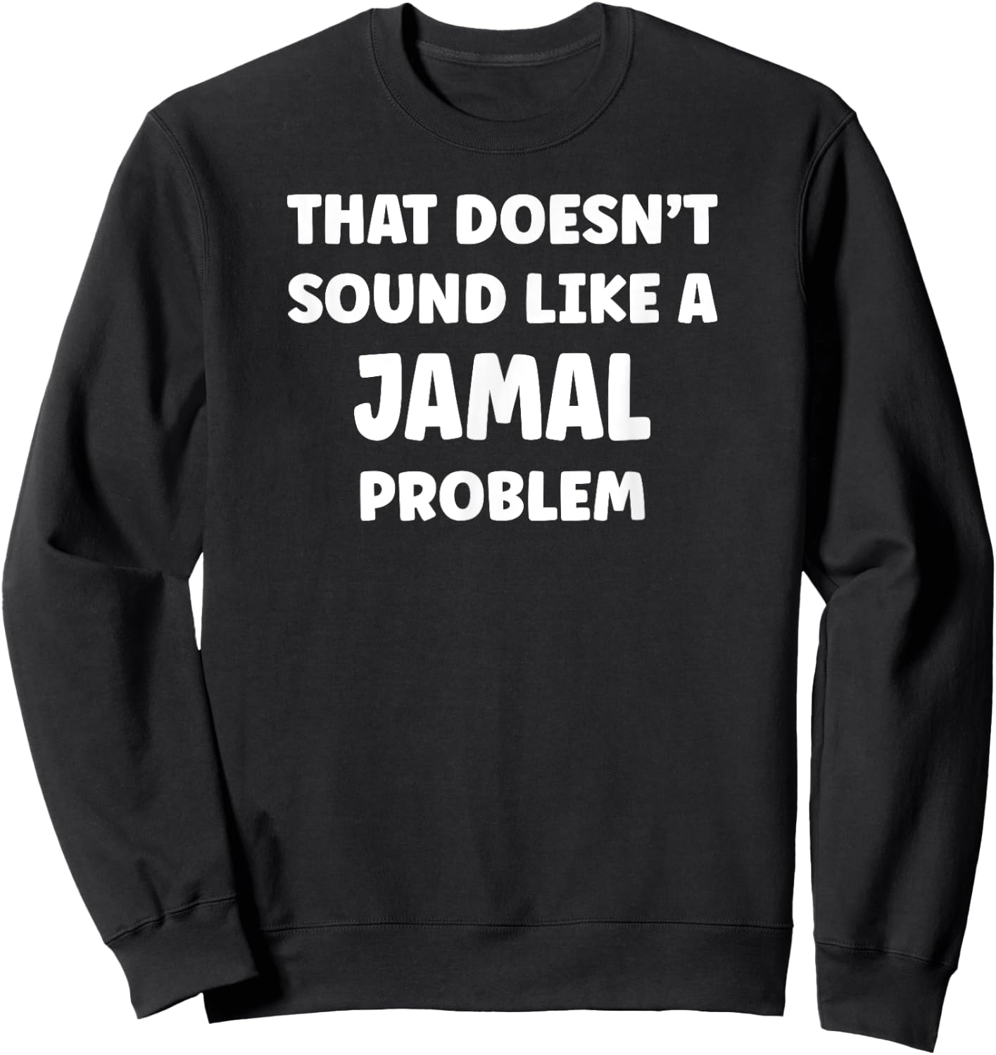 JAMAL Personalized Custom Boys JAMAL Name Sweatshirt - Sweatshirt | Black