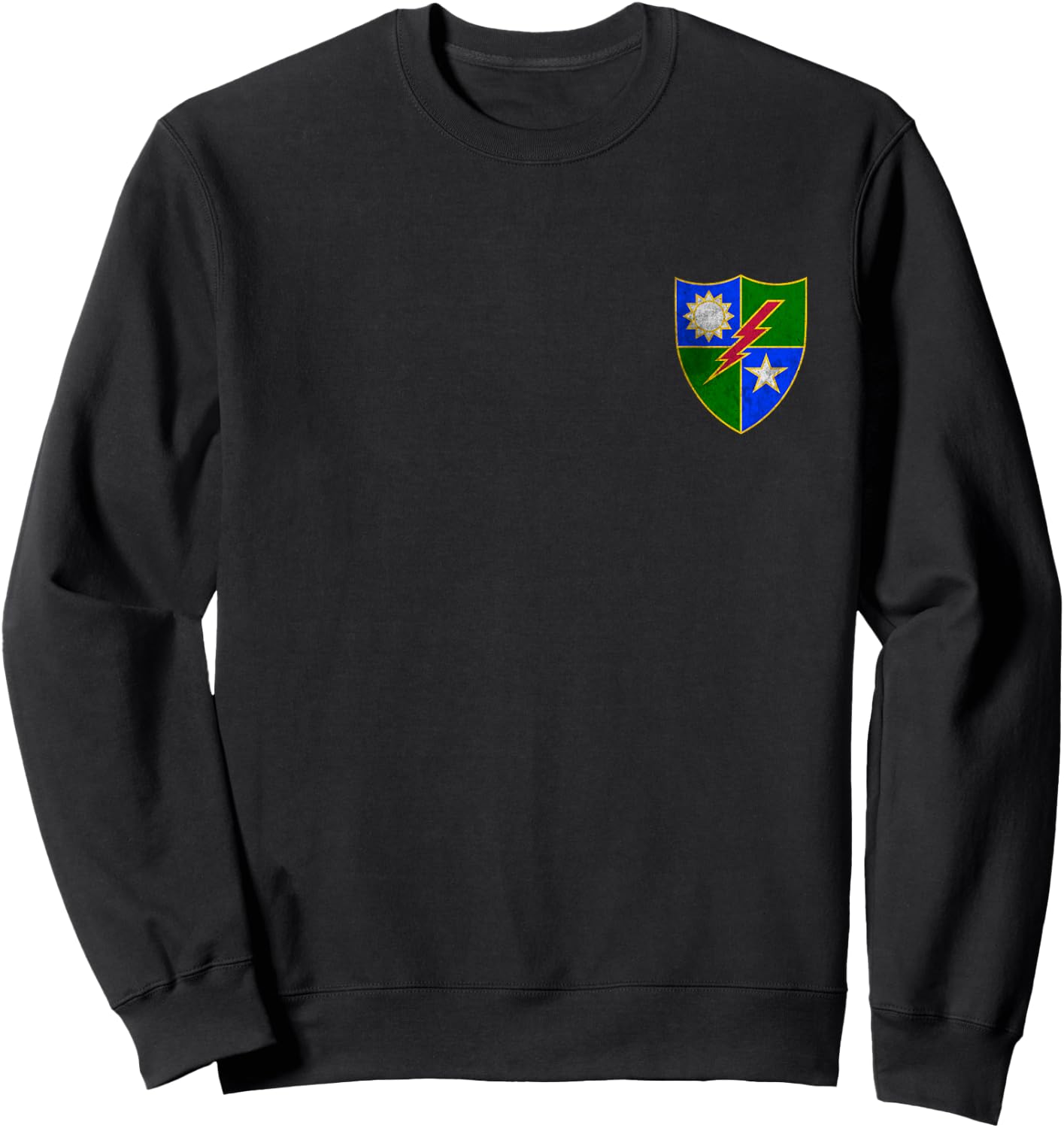 75th Ranger Regiment DUI Distressed Logo Airborne Rangers Sweatshirt - Sweatshirt | Black