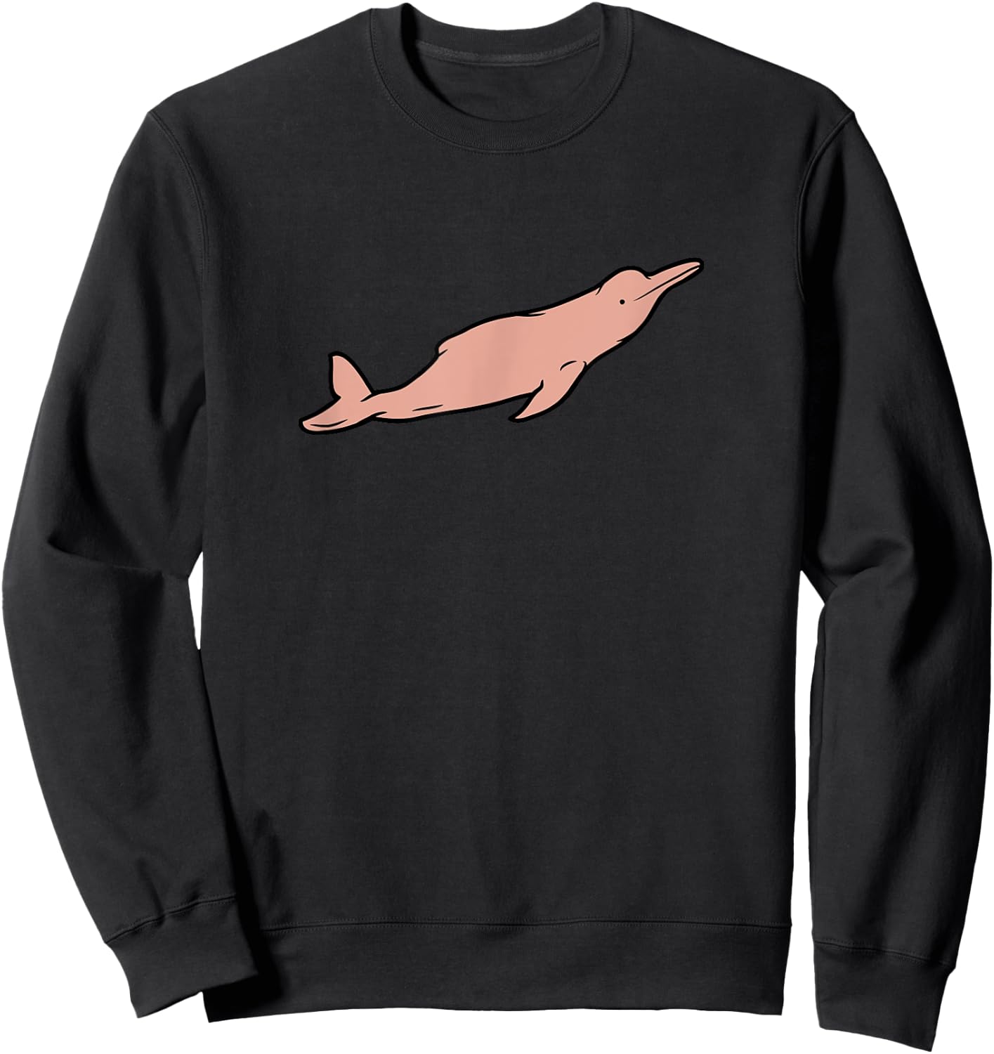 A mazon River Pink Dolphin Pink River Dolphin Sweatshirt - Sweatshirt | Black
