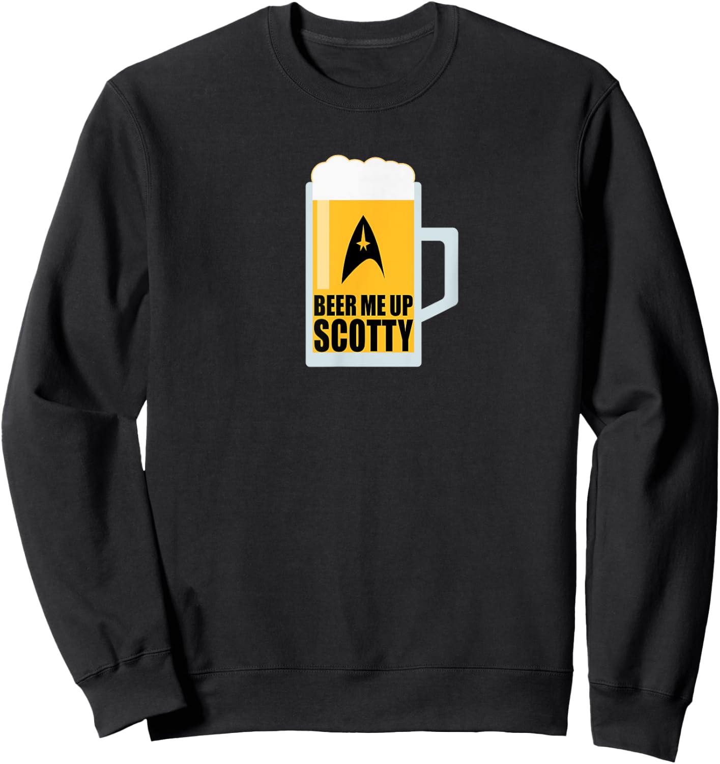 Beer Me Up Scotty, Sci-Fi Lovers Vintage TV Beer Me Up Beer Sweatshirt - Sweatshirt | Black