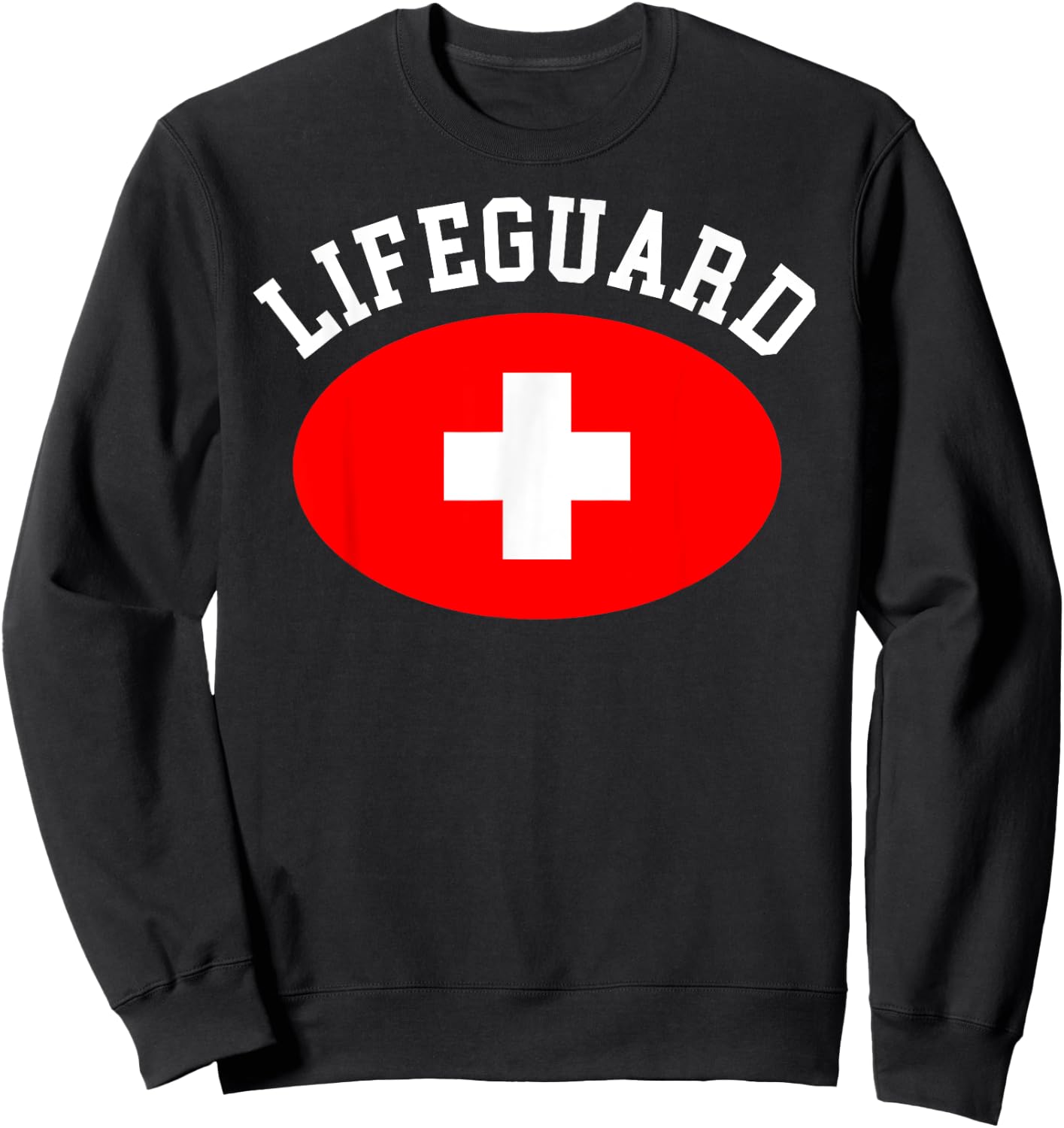Funny Last Minute Halloween Lifeguard Costume Sweatshirt - Sweatshirt | Black