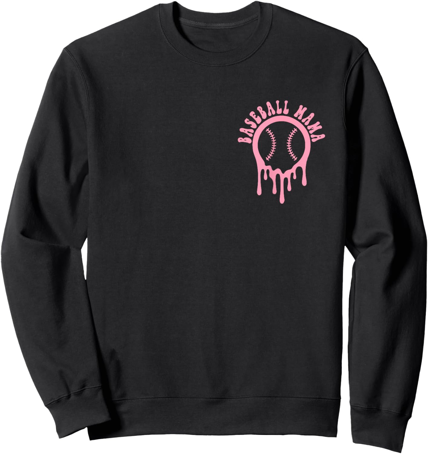 Funny Mama Shirt Somebody's Loud Mouth Baseball Mama Mom Sweatshirt - Sweatshirt | Black