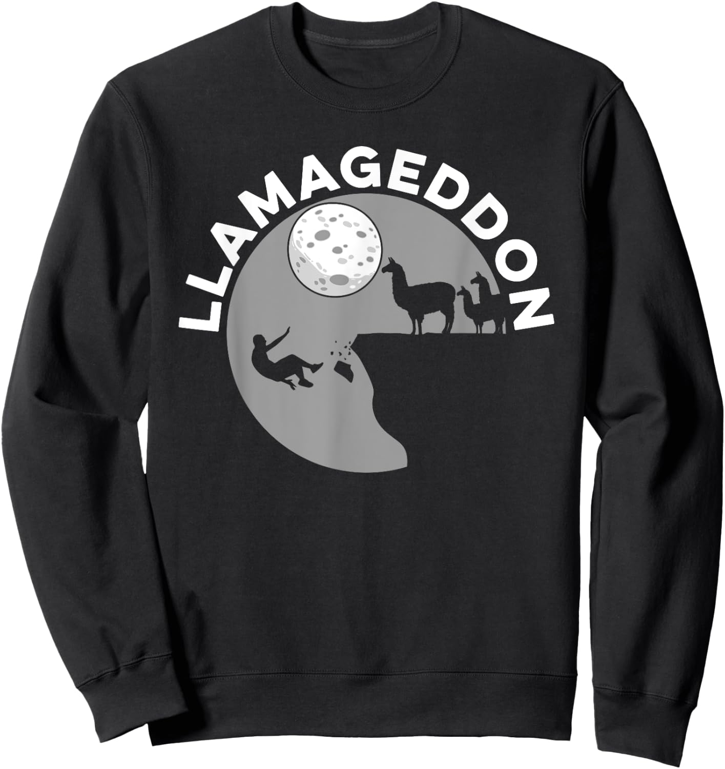 Llamageddon Jesus - Catholic Christianity Christian Llama Sweatshirt - Sweatshirt | Black