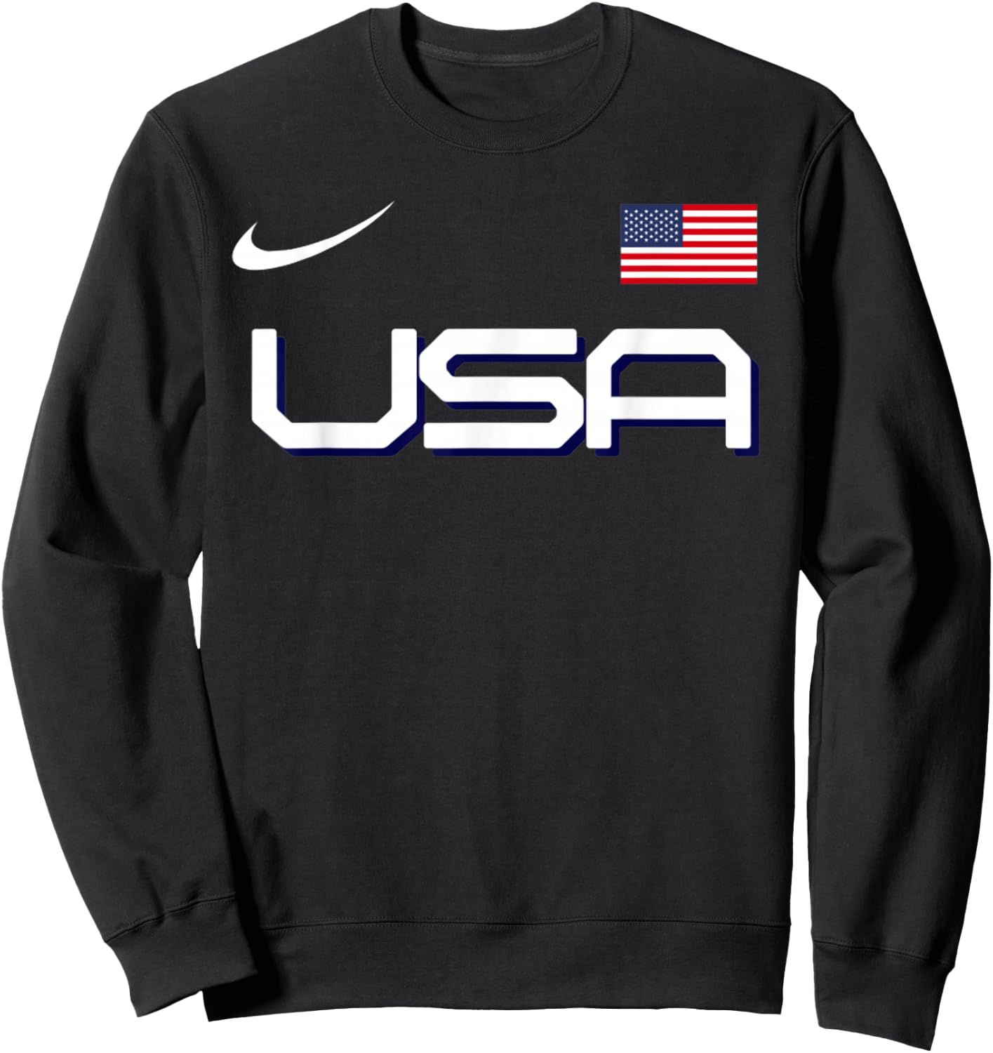 Patriotic USA Sports Style Sweatshirt - Sweatshirt | Black