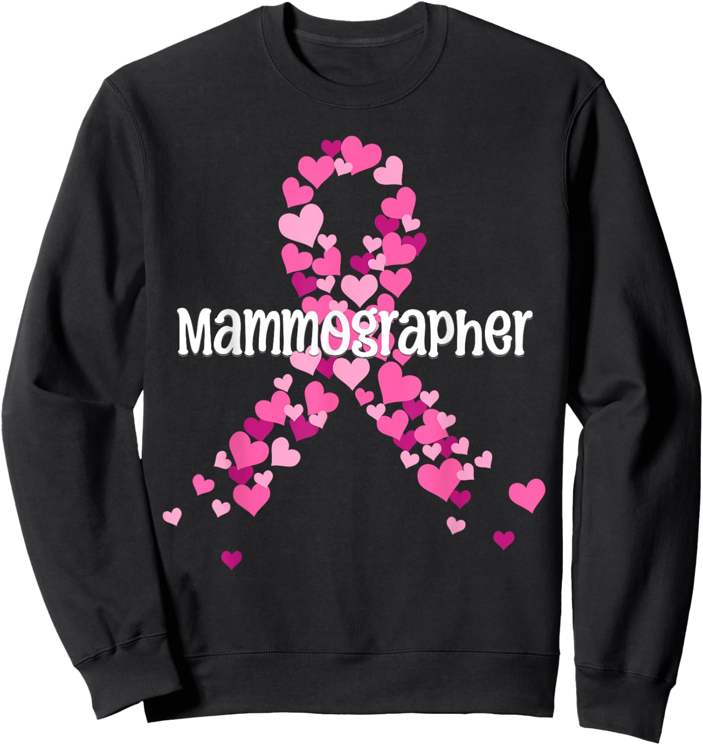 Mammographer Pink Ribbon Sweatshirt - Sweatshirt | Black