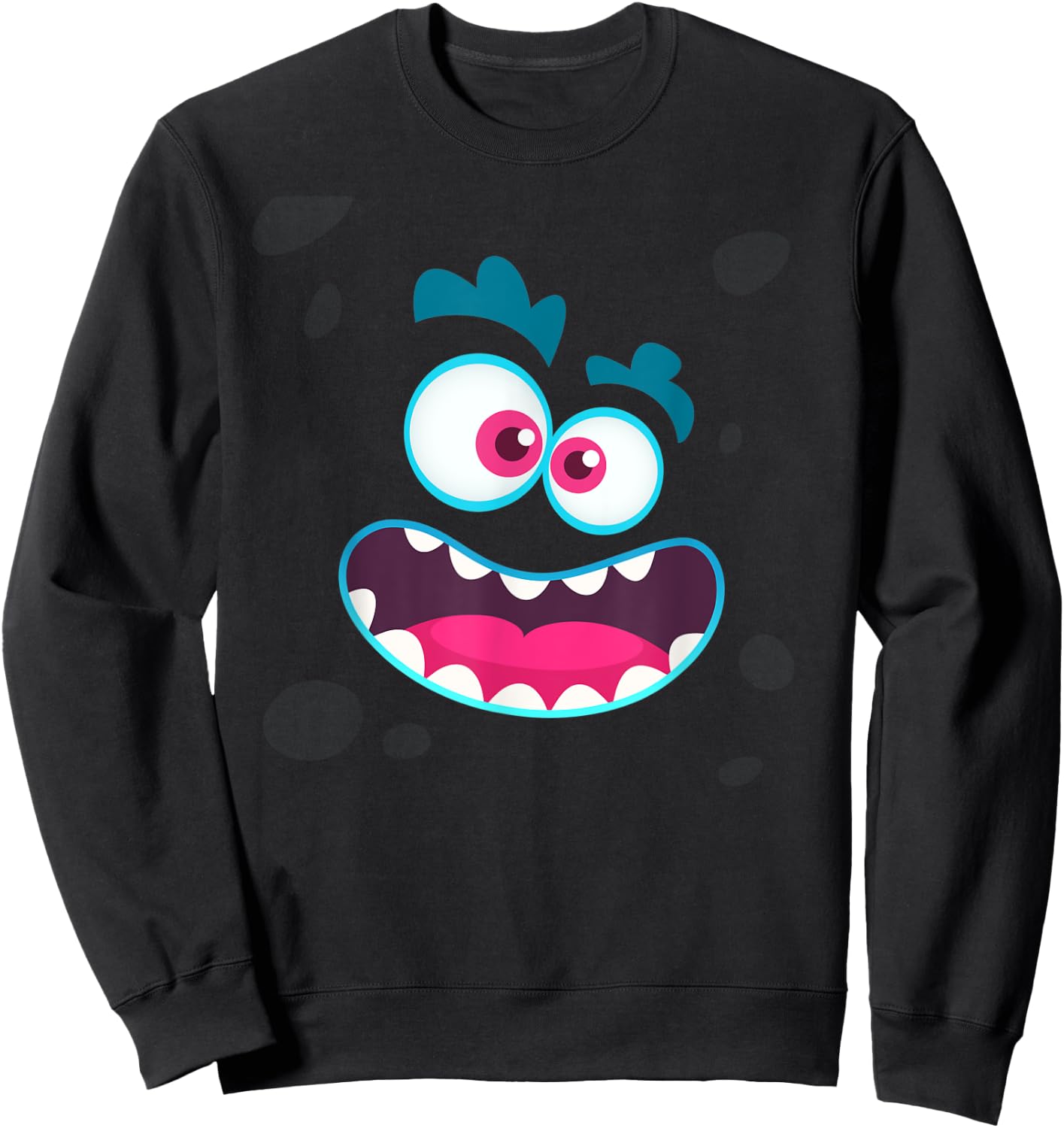 Cute Monster Face Emotion Halloween Costume Gift Sweatshirt - Sweatshirt | Black