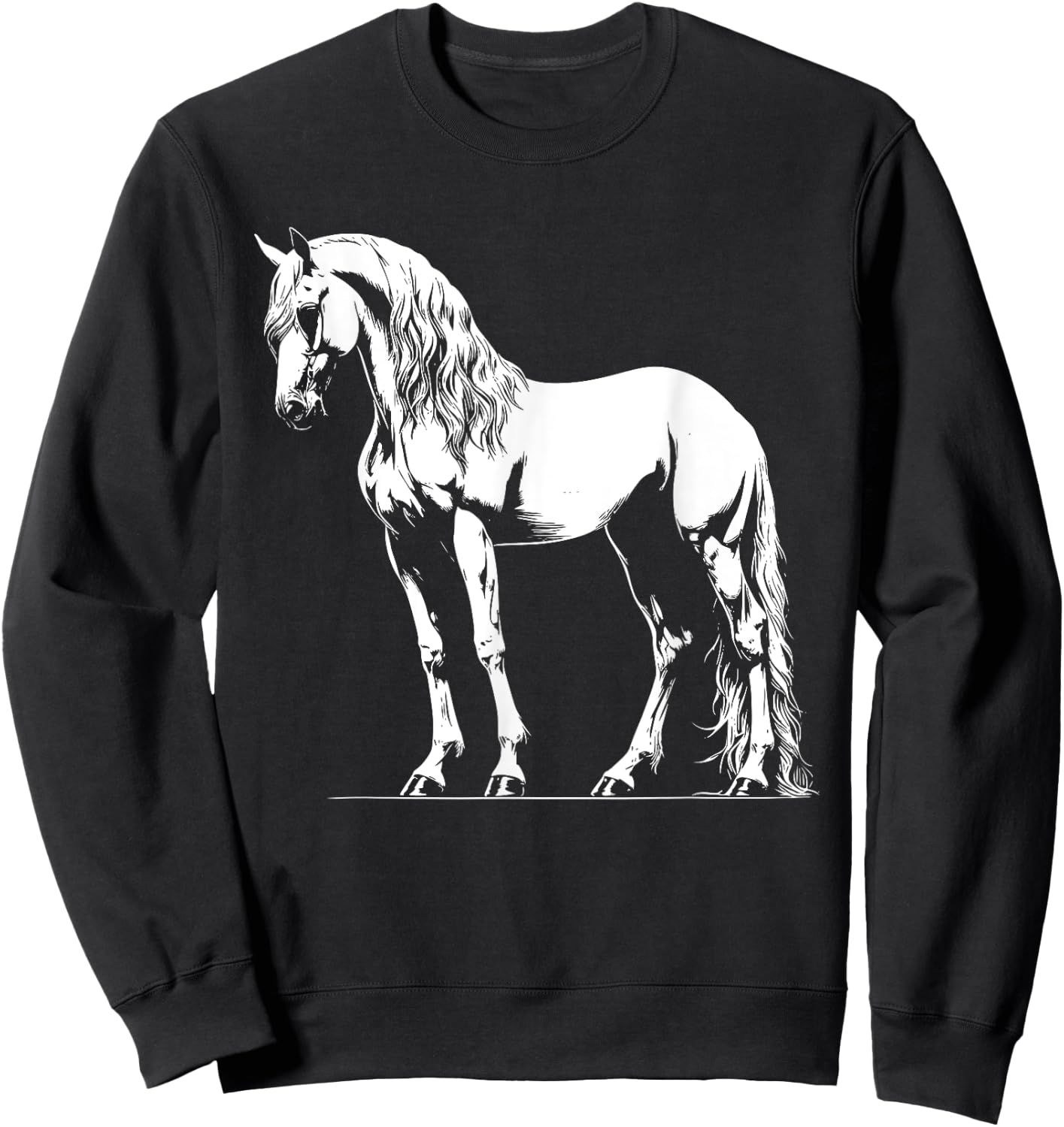 Horse Dad Mom Lover - Monochromatic Andalusian Sweatshirt - Sweatshirt | Black