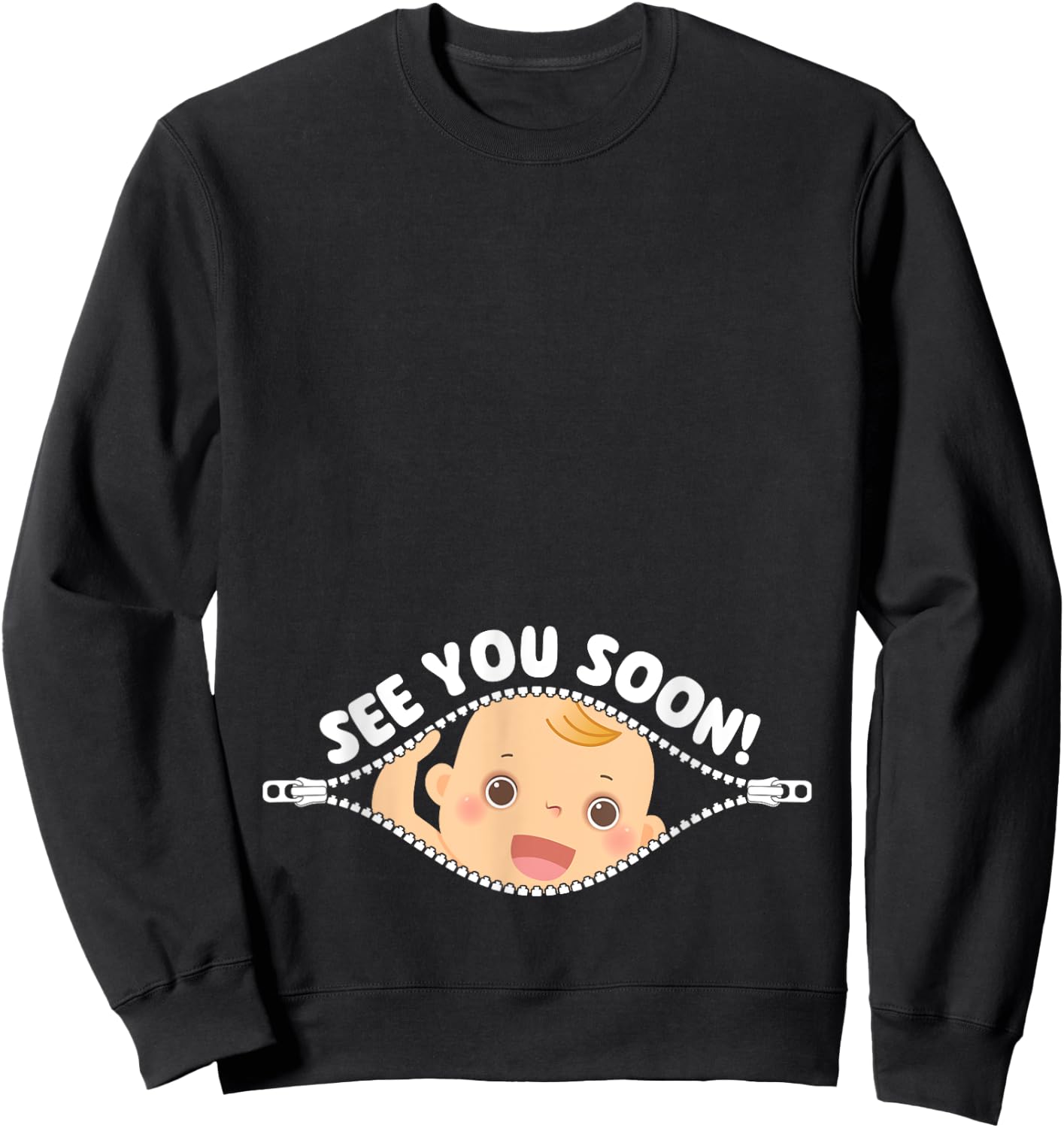 See You Soon - Gender Reveal Party Baby Shower Pregnancy Sweatshirt - Sweatshirt | Black