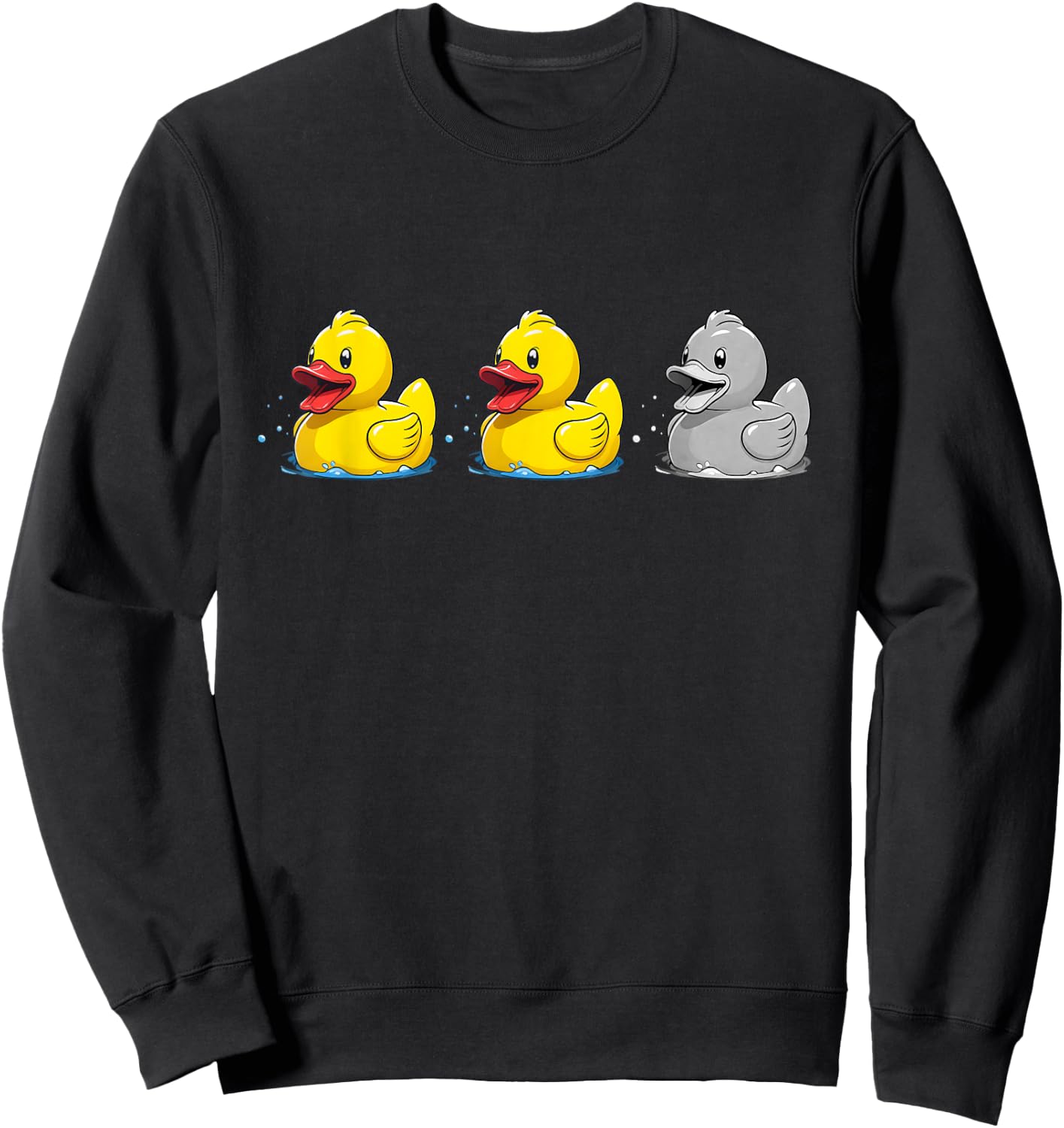 Duck Duck Grey Duck Funny Minnesota Joke Rubber Duck Lovers Sweatshirt - Sweatshirt | Black