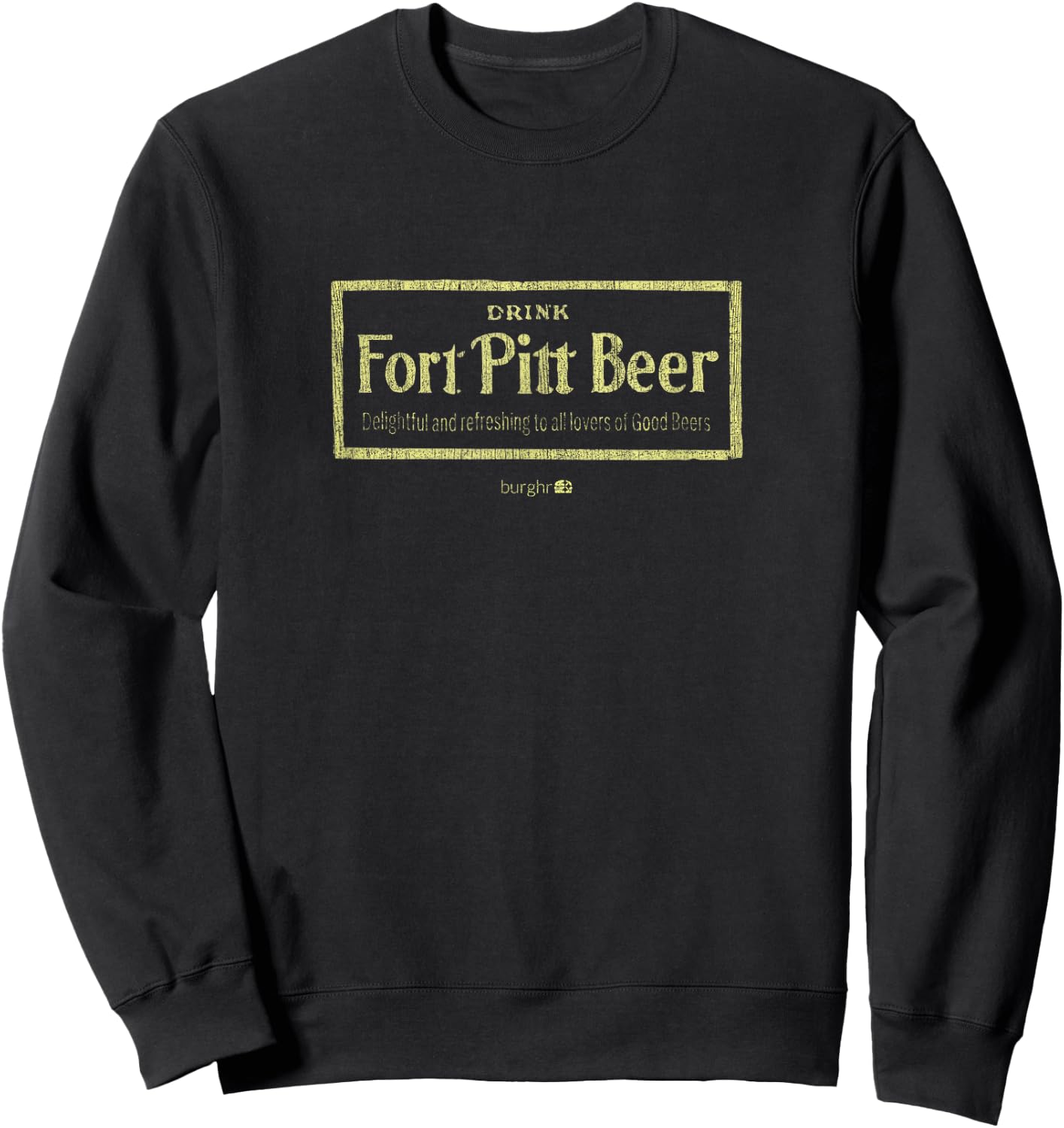 Fort Pitt Beer - Vintage Sign Sweatshirt - Sweatshirt | Black