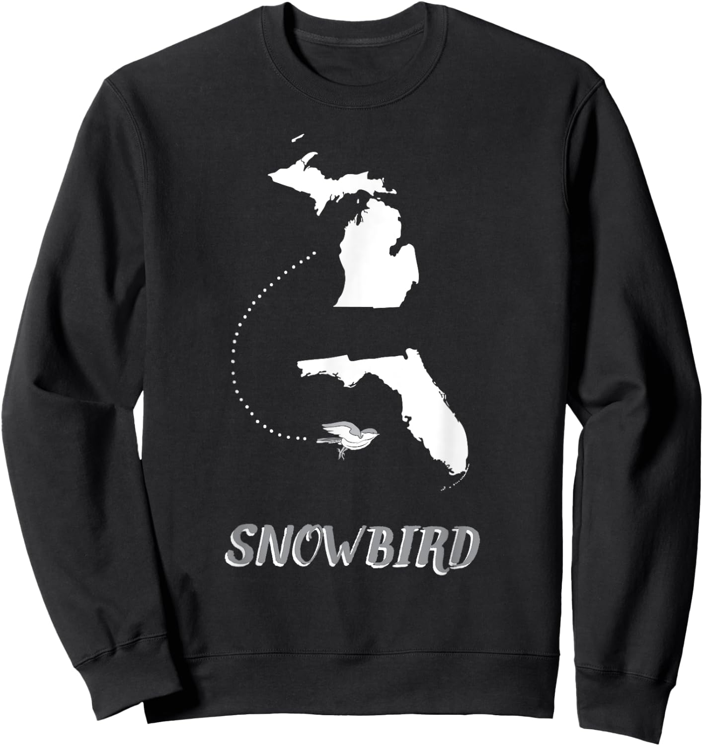 Michigan Florida Snow Bird Gift - MI Summer FL Winter Men Women Girls Kids Sweatshirt - Sweatshirt | Black