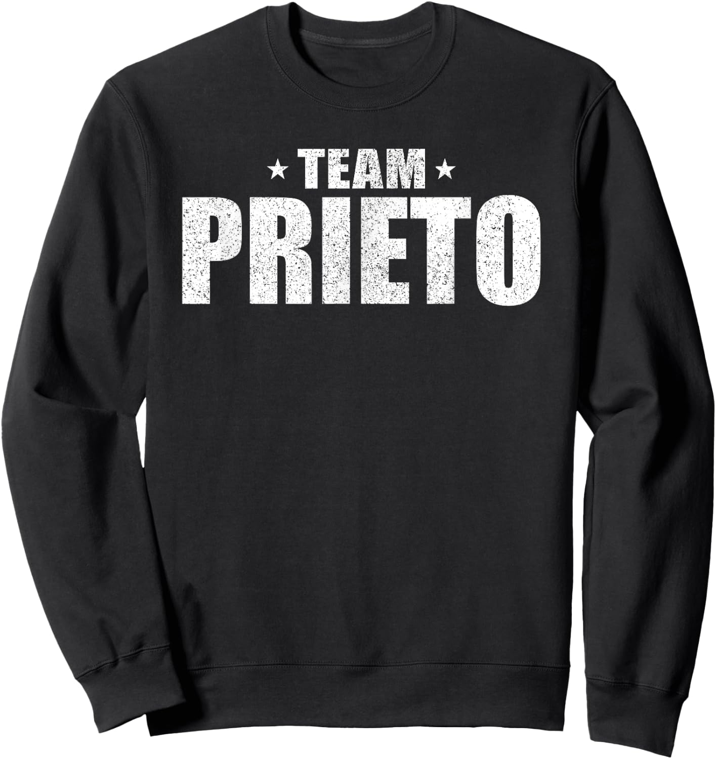 Prieto Surname Team Costume Retro Hispanic Spanish Family Sweatshirt - Sweatshirt | Black