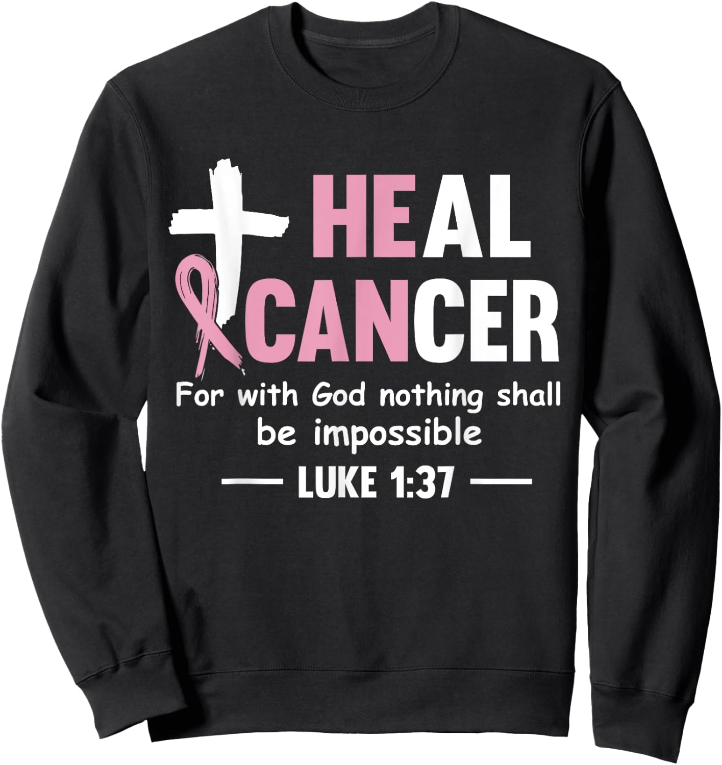 Breast Cancer Awareness Women Breast Cancer Awareness Sweatshirt - Sweatshirt | Black