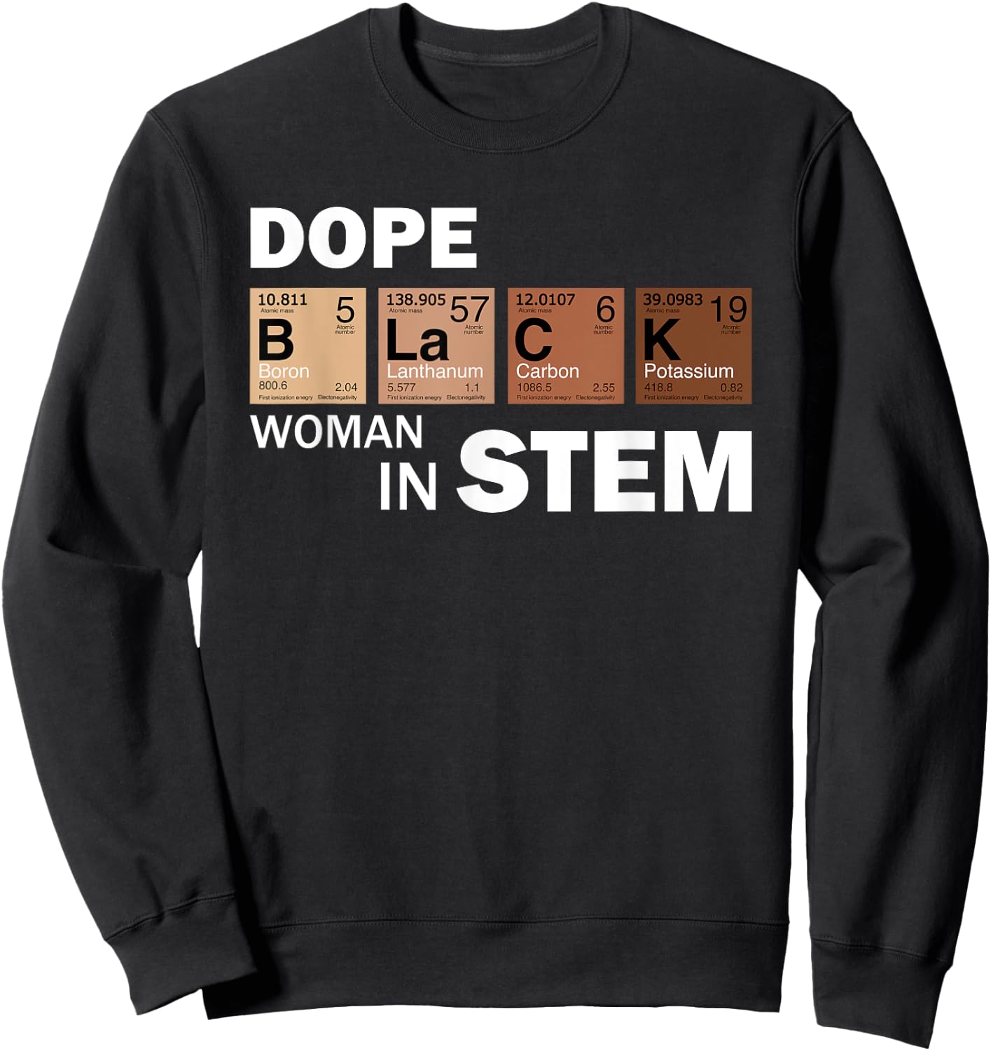 Black Women In STEM Teacher Melanated African American Sweatshirt - Sweatshirt | Black