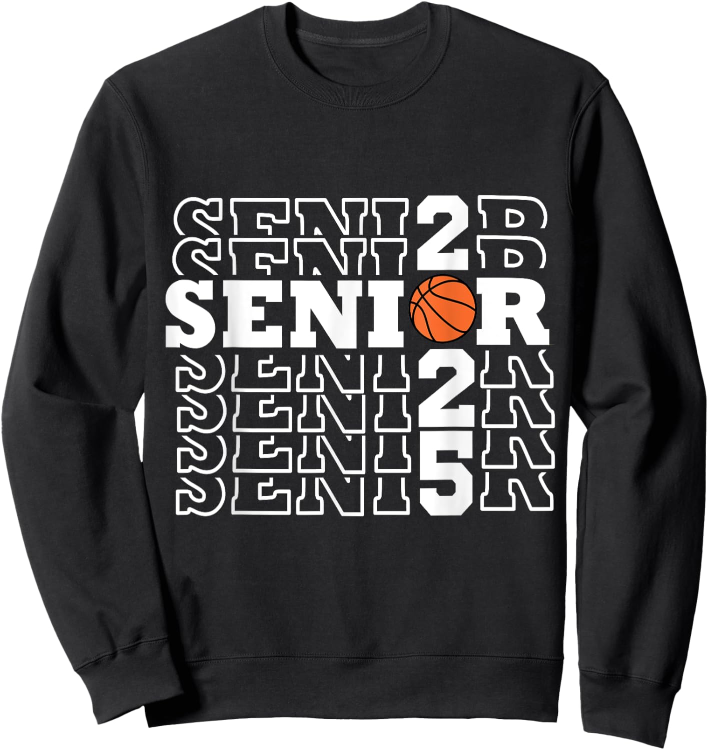 Senior 2025 basketball team class of 25 boys girls Sweatshirt - Sweatshirt | Black