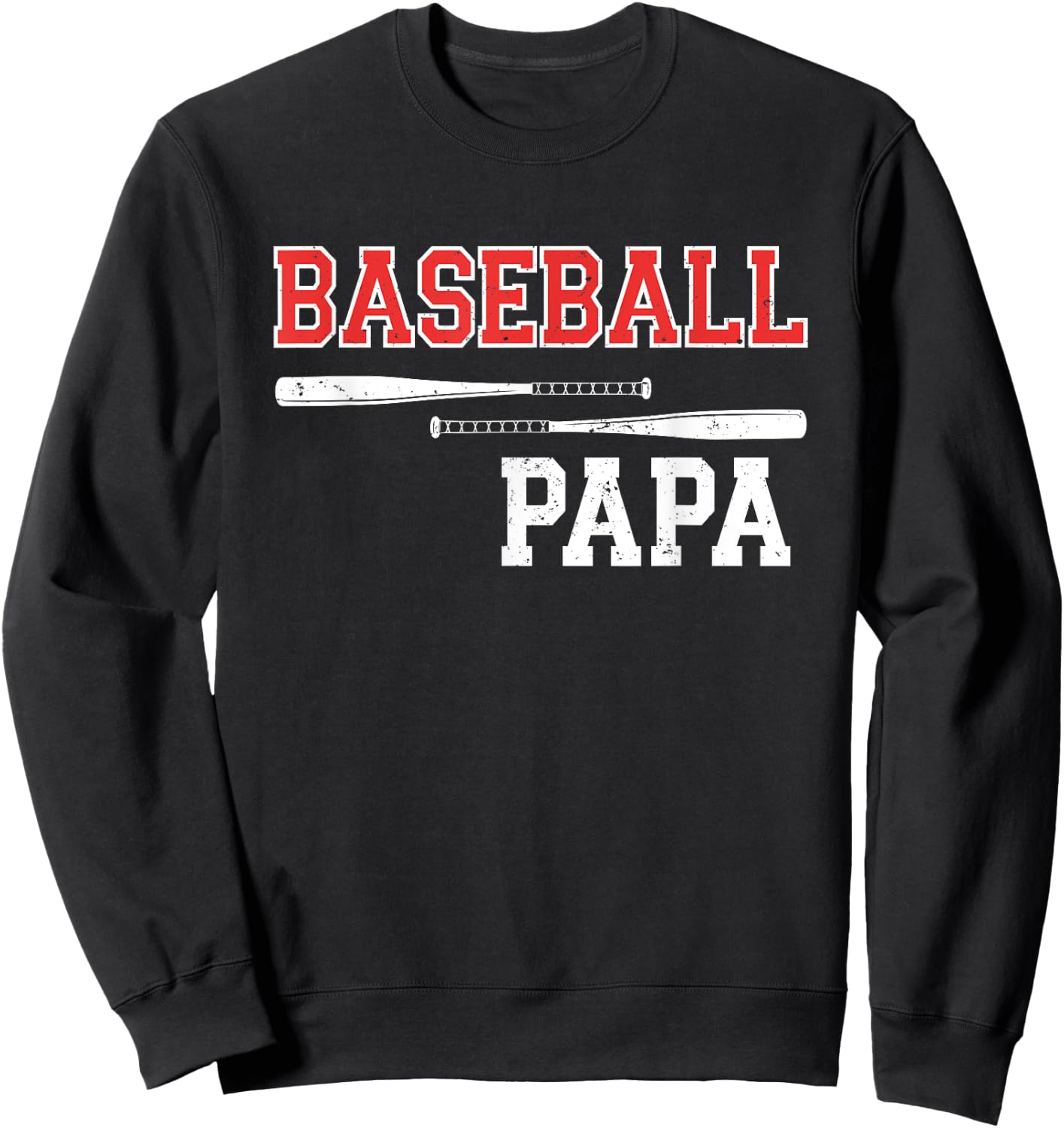 Baseball Papa Grandpa Grandson Games Sweatshirt - Sweatshirt | Black