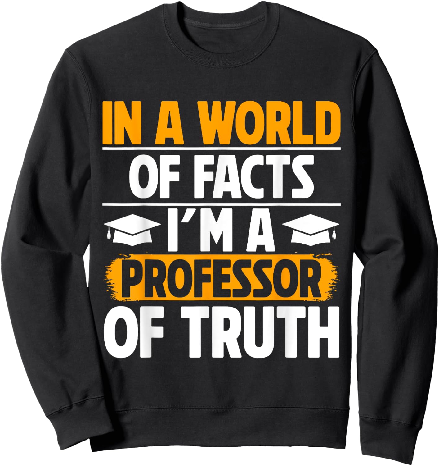 In a World of Facts im a Professor of Truth Professor Sweatshirt - Sweatshirt | Black