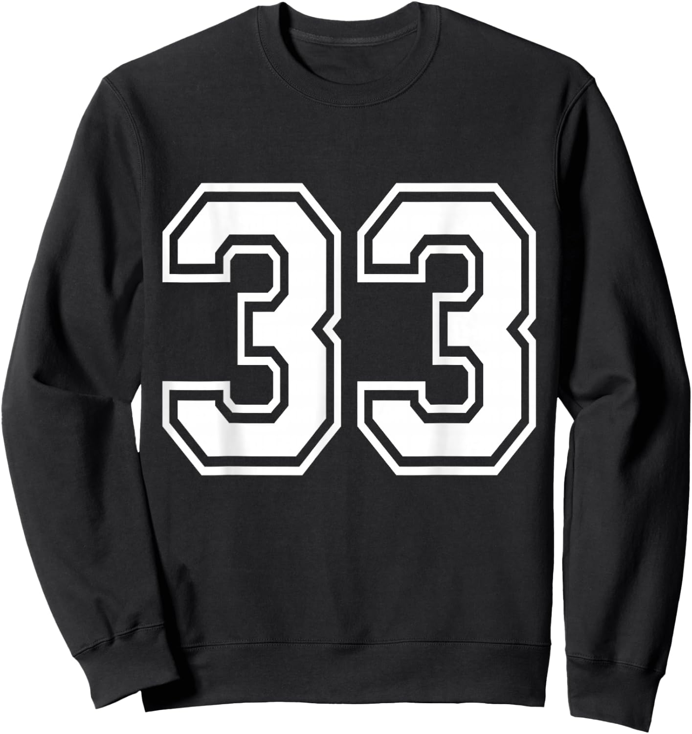 Number 33 Varsity Sports Team Jersey 33rd Birthday 33 Years Sweatshirt - Sweatshirt | Black
