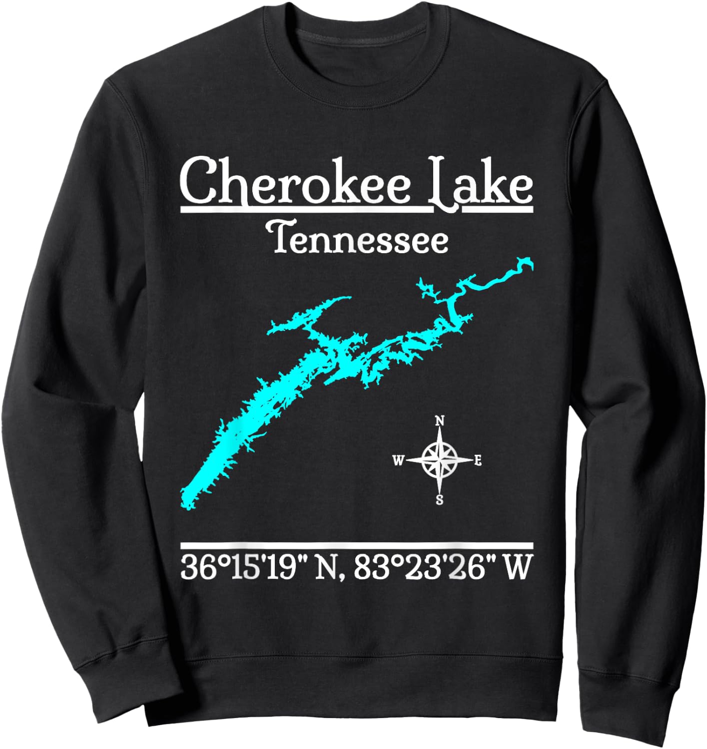 Cherokee Lake - Tennessee Sweatshirt - Sweatshirt | Black