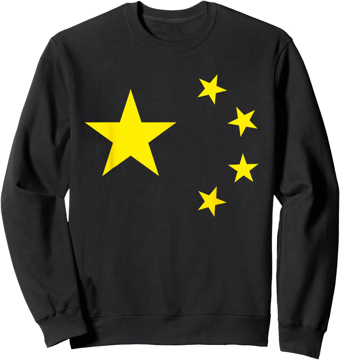 Chinese Flag China Stars Sweatshirt - Sweatshirt | Black
