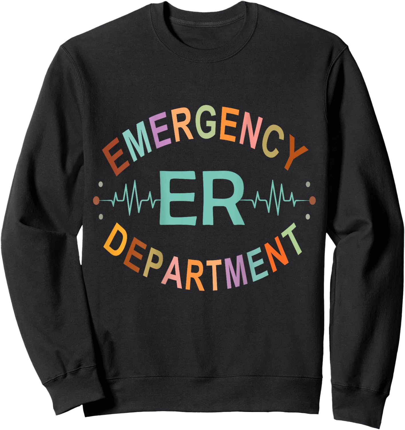 Emergency Department Emergency Room Nurse ER Nurse Back Of Sweatshirt - Sweatshirt | Black