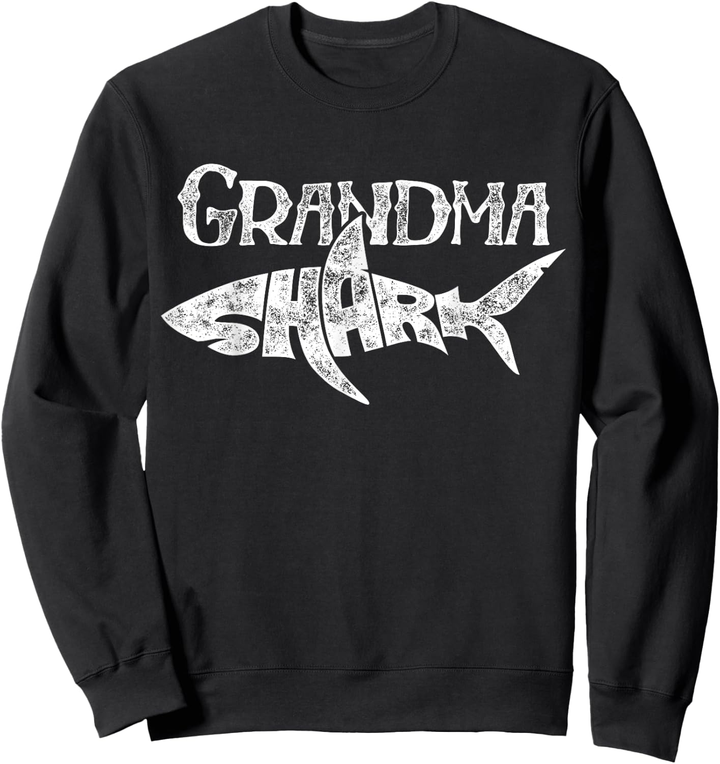 Grandma Shark T Shirt Family Matching Women Jawsome Gift Sweatshirt - Sweatshirt | Black