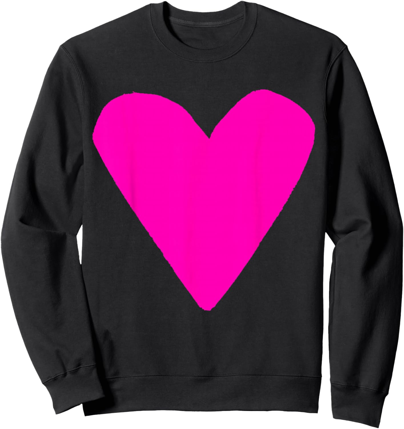 Pink Heart Purple Sweatshirt - Sweatshirt | Black