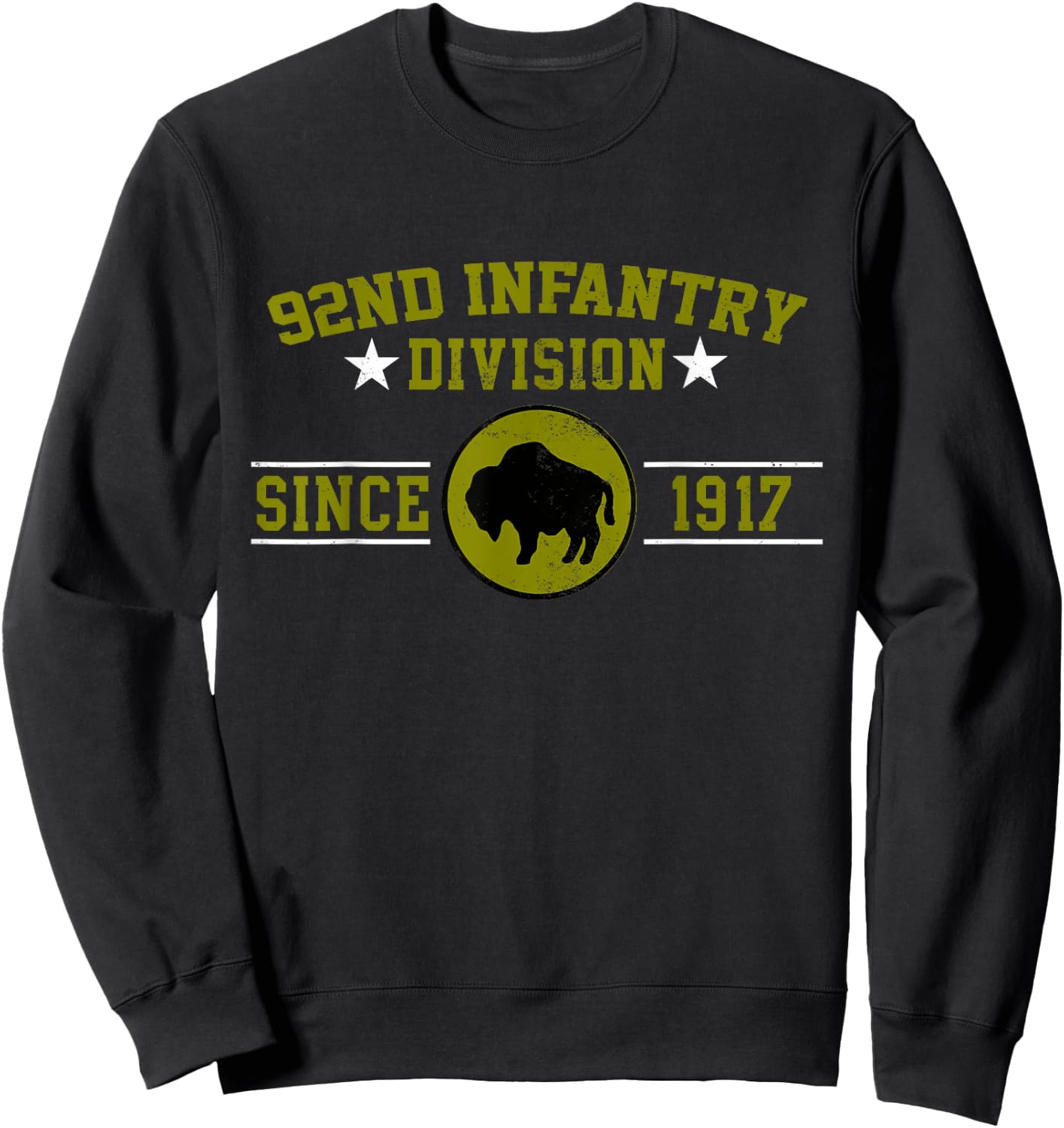92nd Infantry Division Veteran Military Father Day Christmas Sweatshirt - Sweatshirt | Black