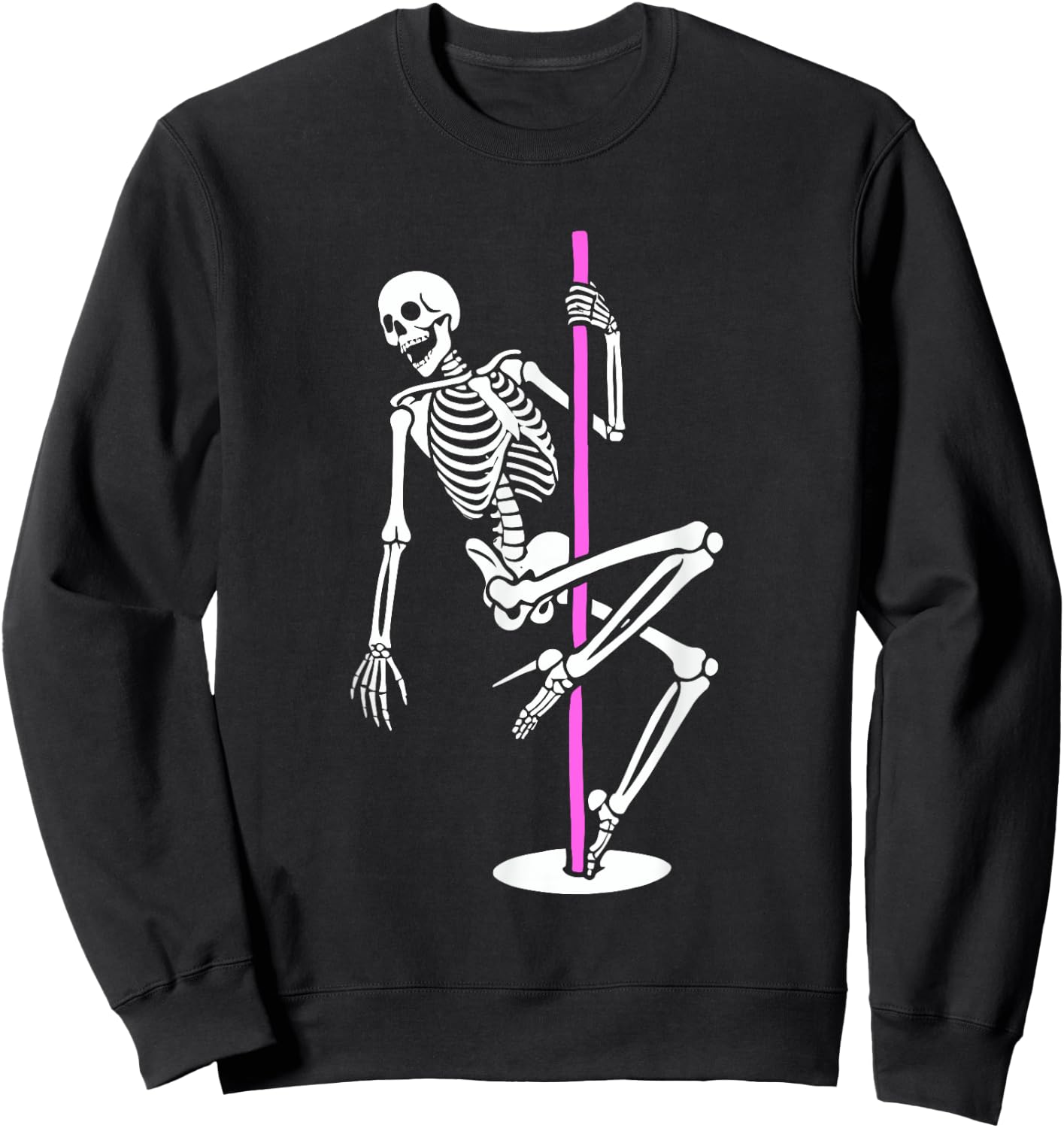 Skeleton Pole Dancer Dancing Dance Sweatshirt - Sweatshirt | Black