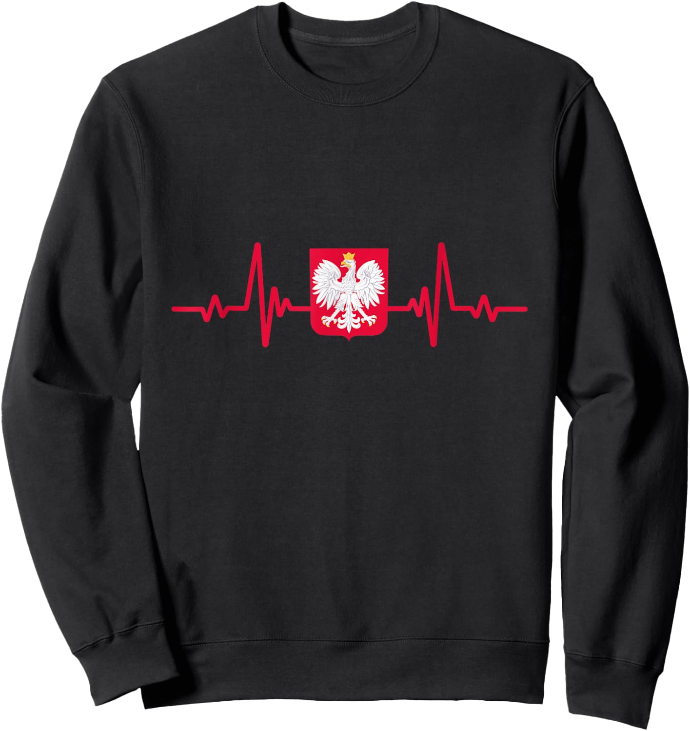 Poland in heart Polish Roots Polska Sweatshirt - Sweatshirt | Black