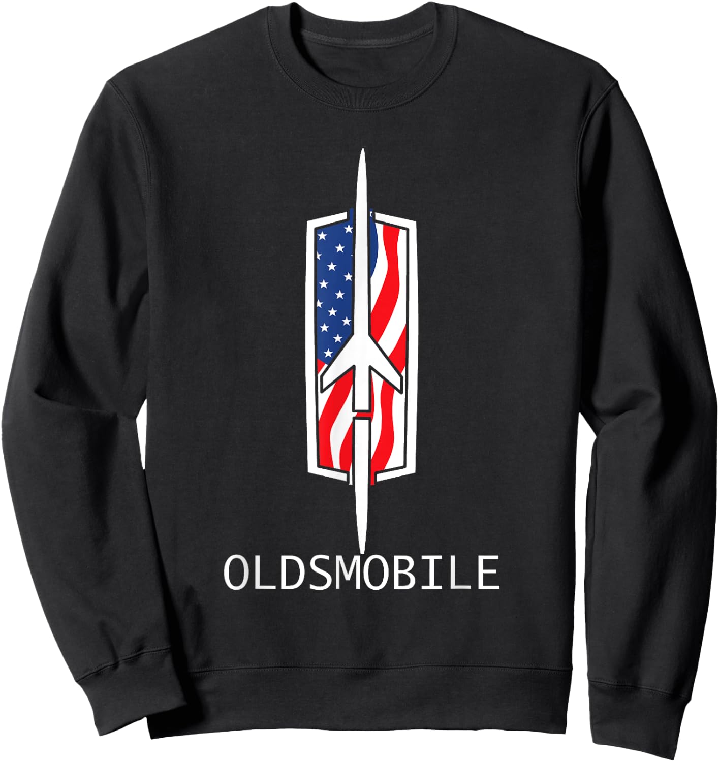 Classic Car Show Vintage Oldsmobile Rocket Logo Sweatshirt - Sweatshirt | Black
