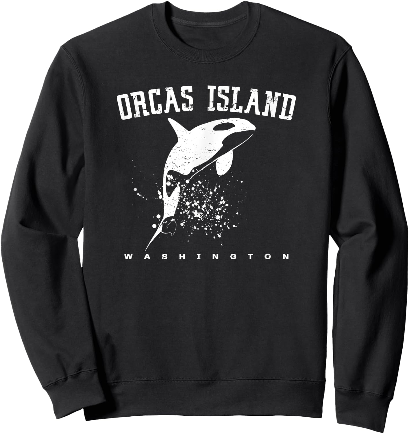ORCAS ISLAND WASHINGTON Killer Whale Dolphin Lover Souvenir Sweatshirt - Sweatshirt | Black