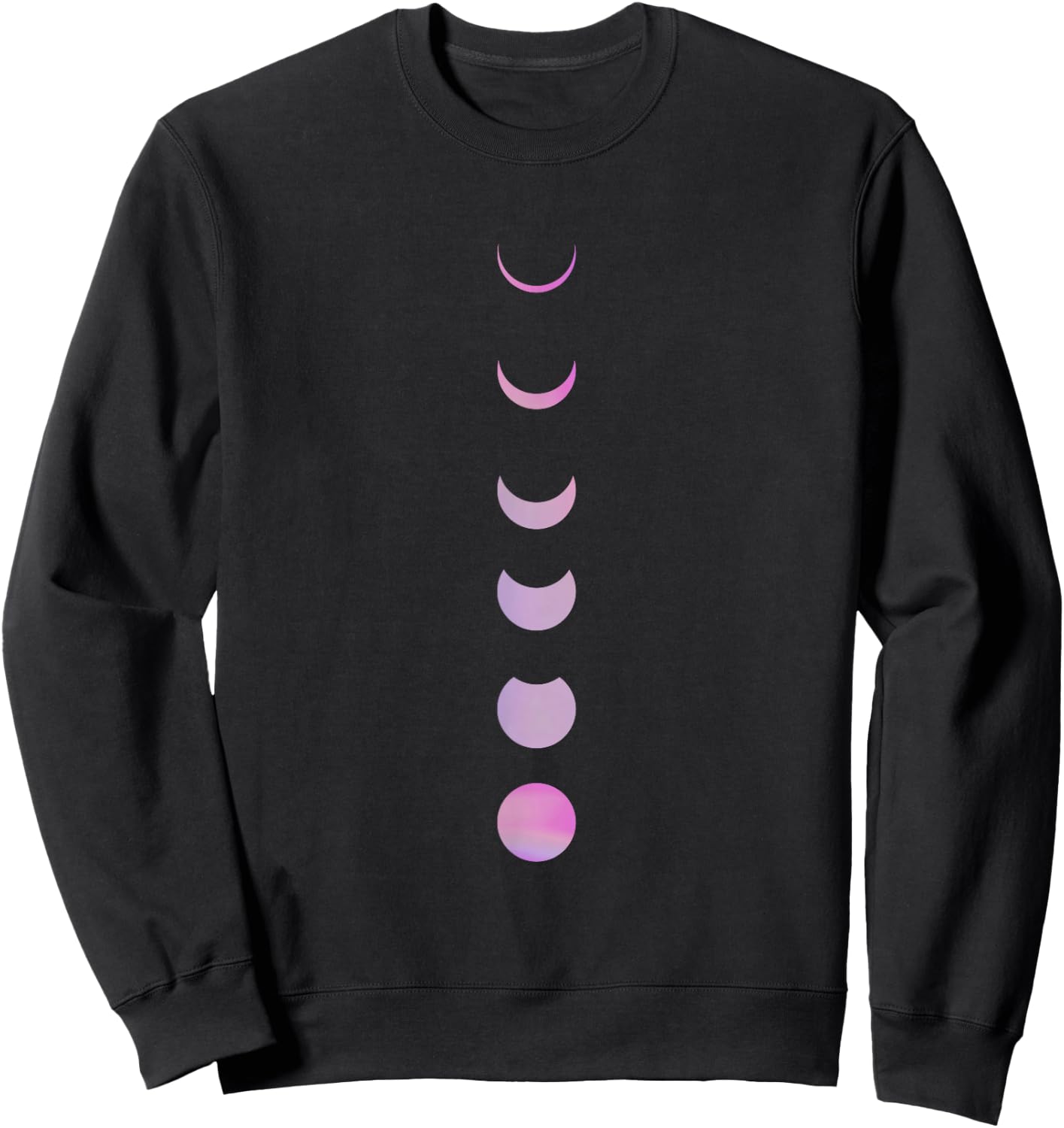 Phase Cresent Moon Lunar Full Astronomy Selenophile Gift Sweatshirt - Sweatshirt | Black