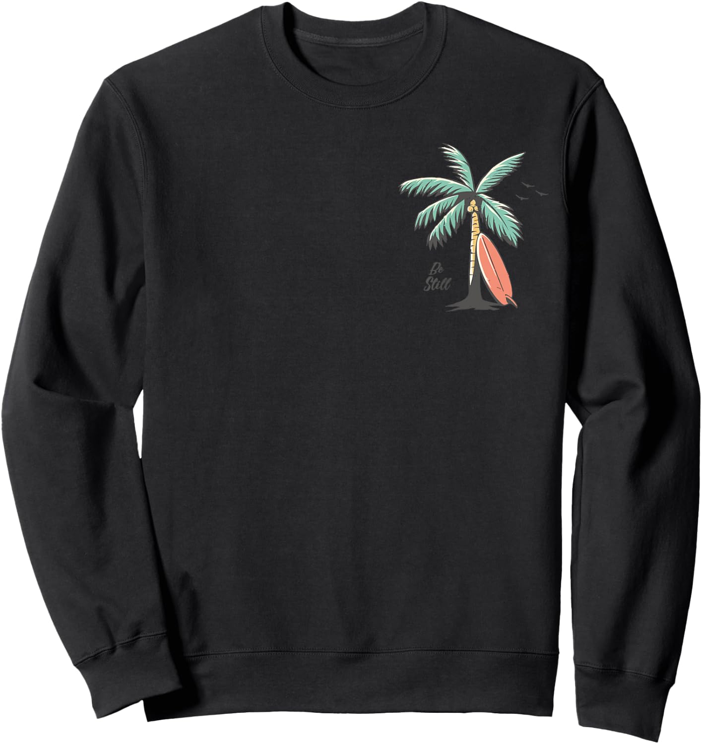 Vintage Ocean Bible Verse Christian Beach Retro Jesus Sweatshirt - Sweatshirt | Black