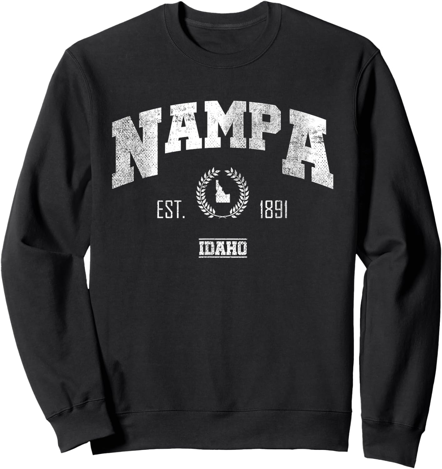 Nampa ID | Idaho | Vintage Throwback Sweatshirt - Sweatshirt | Black