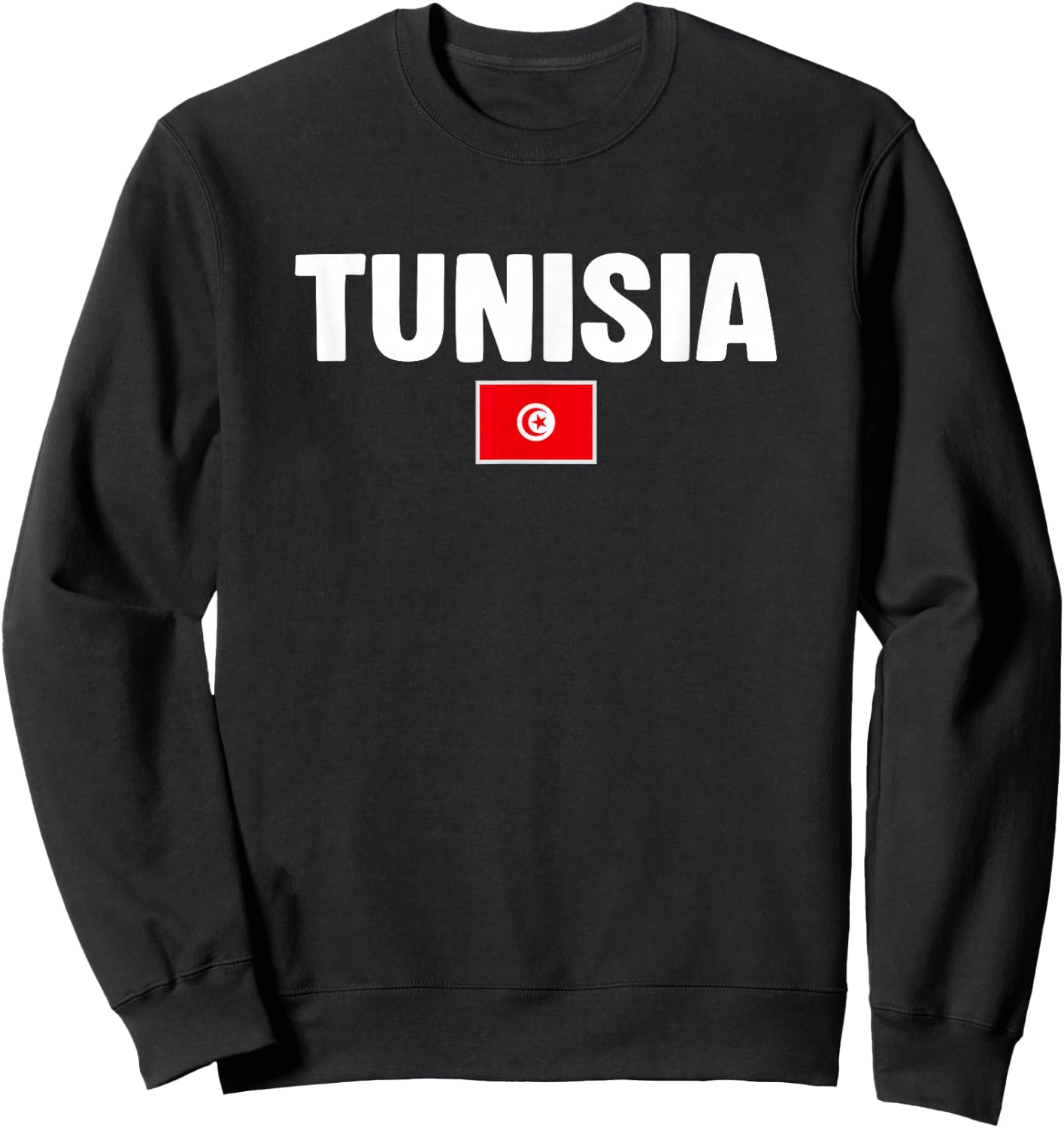 Tunisia Flag Sweatshirt - Sweatshirt | Black