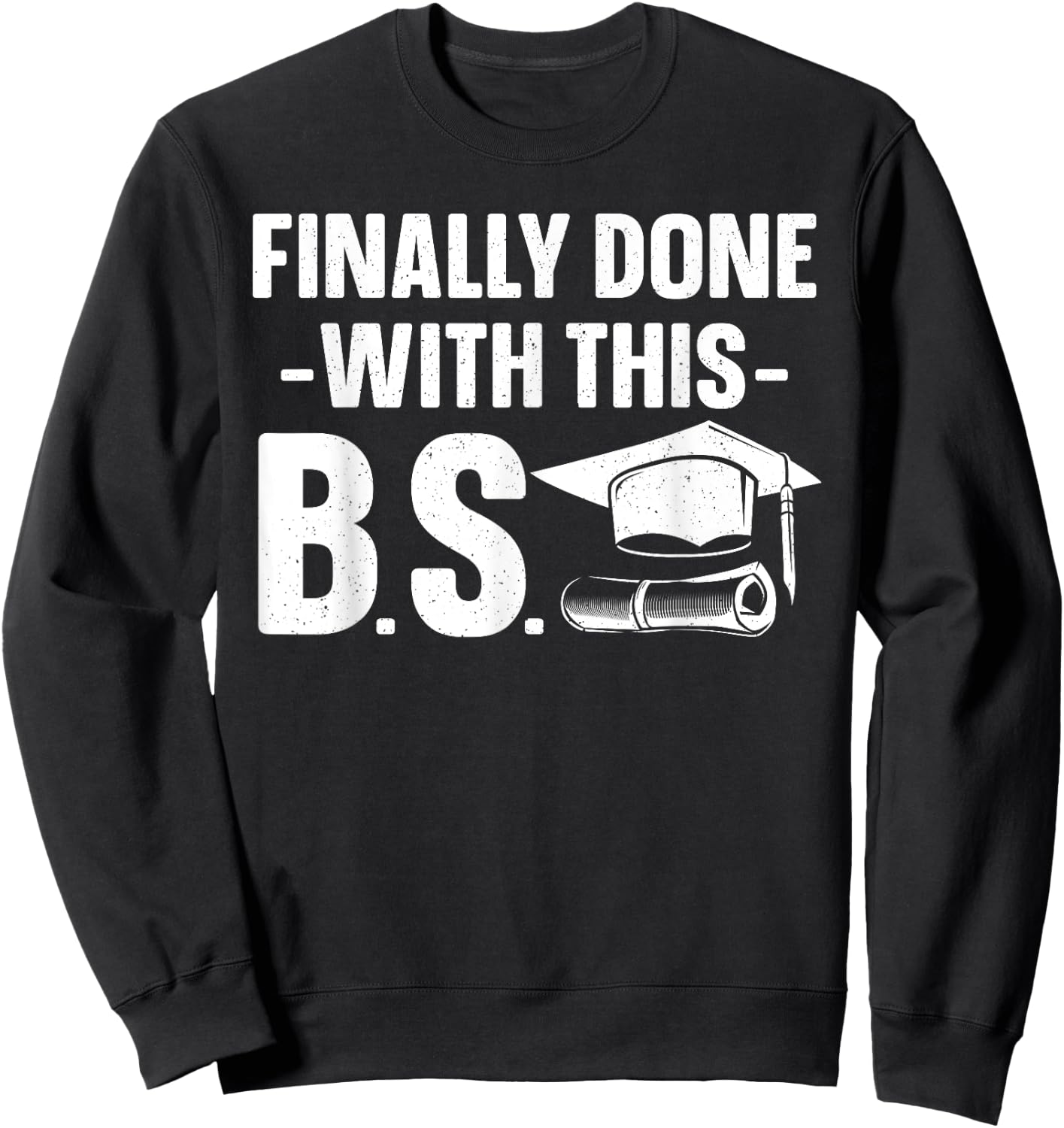 Graduation Art Women Bachelor Of Science Graduation Sweatshirt - Sweatshirt | Black
