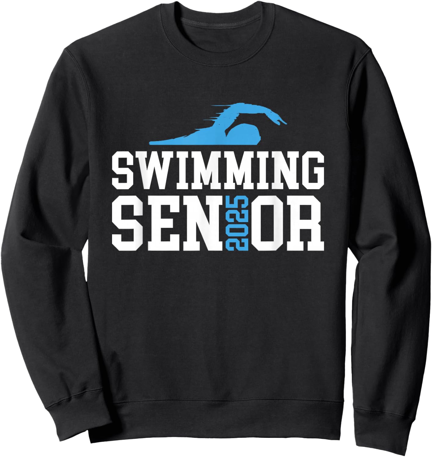 Class of 2025 Swimming Senior Night Sweatshirt - Sweatshirt | Black