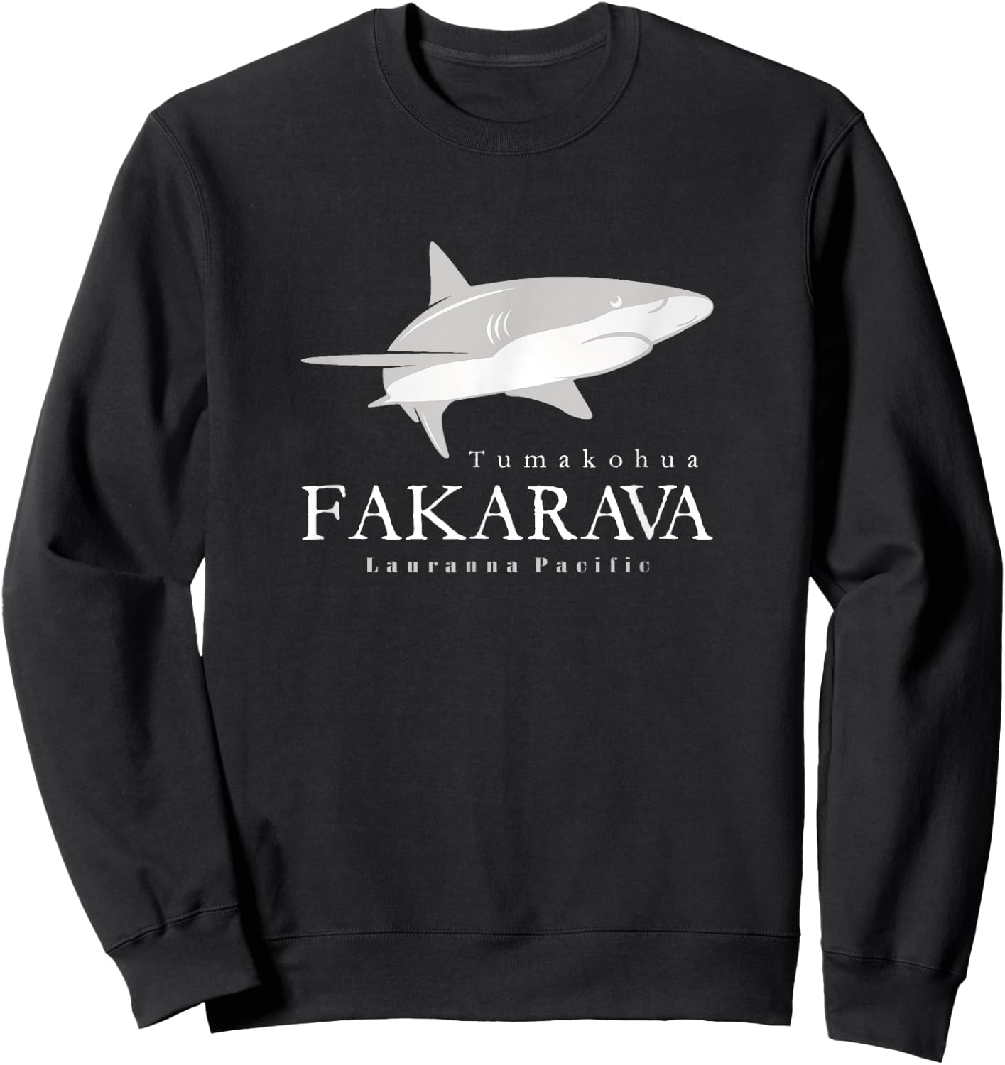 Fakarava Shark, Tumakohua the South Pass of Fakarava Atoll Sweatshirt - Sweatshirt | Black