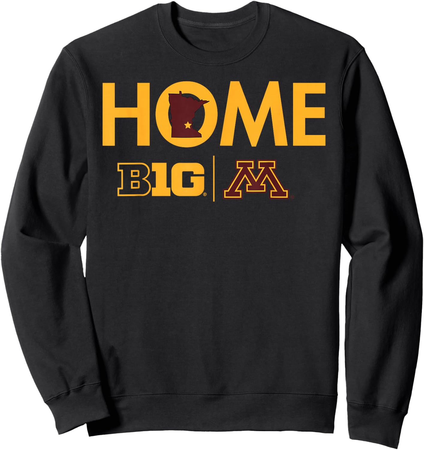 Minnesota Golden Gophers Big 10 Home Logo Sweatshirt - Sweatshirt | Black