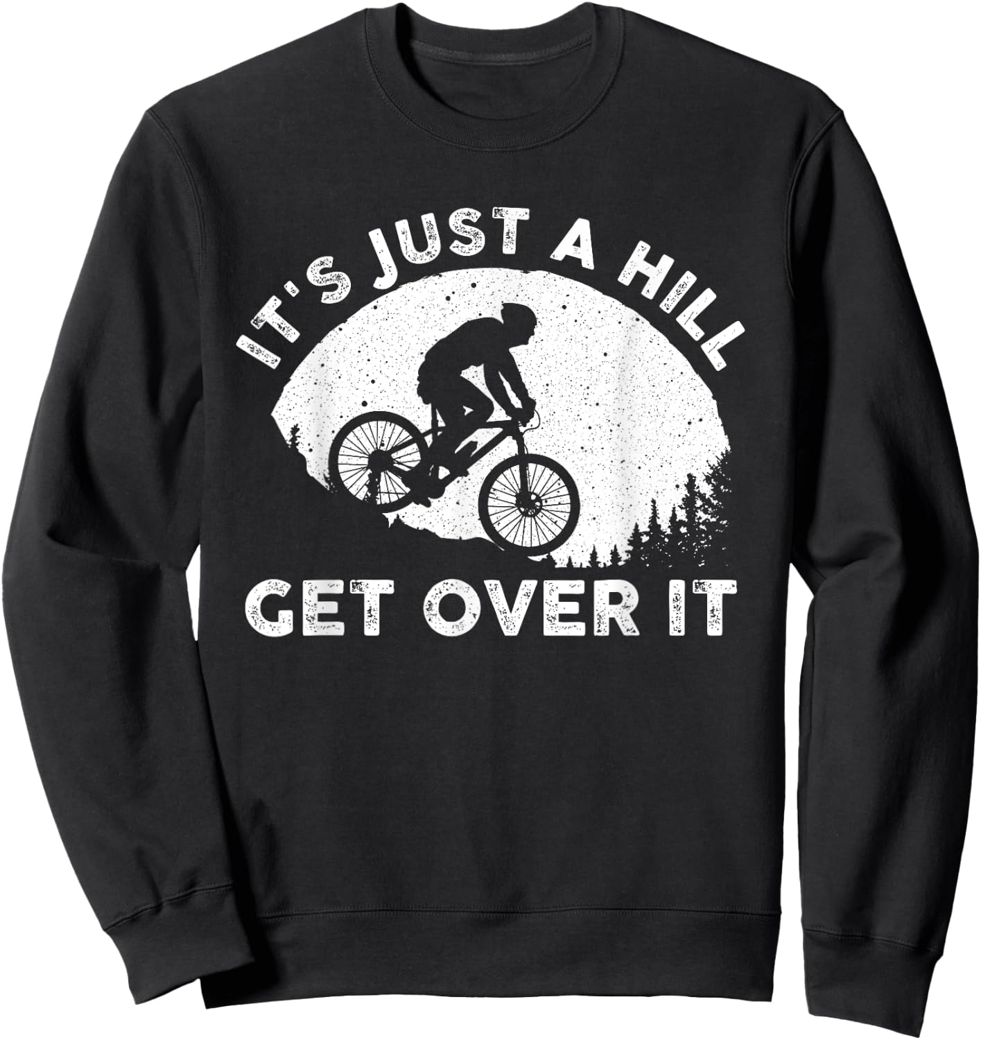 Funny Mountain Biking Design Women Trail MTB Lover Sweatshirt - Sweatshirt | Black